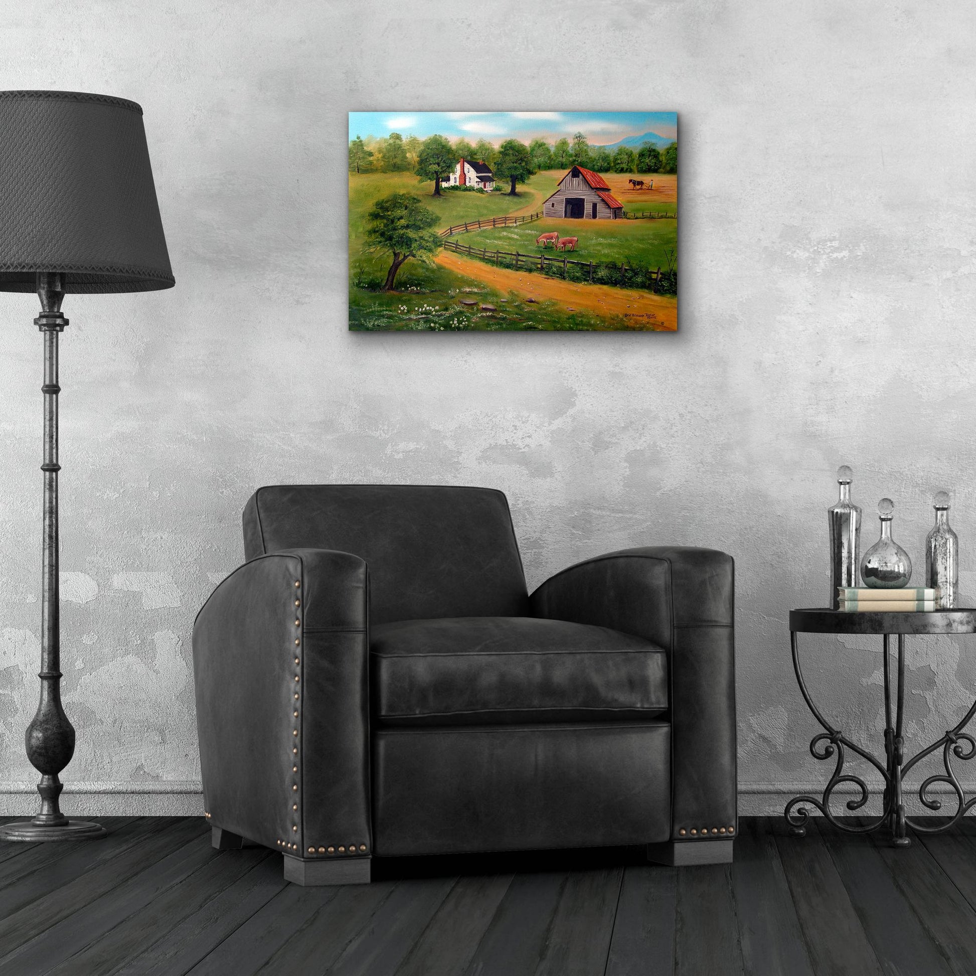 Epic Art 'The Farm' by Arie Reinhardt Taylor, Acrylic Glass Wall Art,24x16