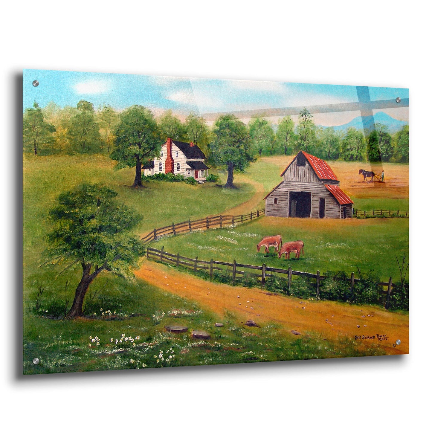 Epic Art 'The Farm' by Arie Reinhardt Taylor, Acrylic Glass Wall Art,36x24