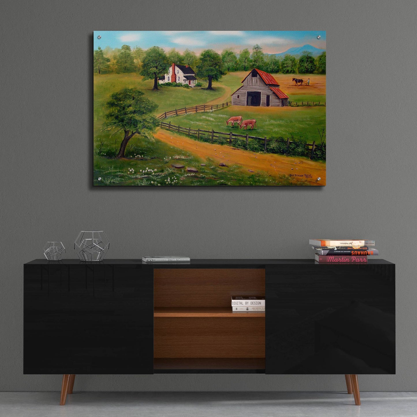 Epic Art 'The Farm' by Arie Reinhardt Taylor, Acrylic Glass Wall Art,36x24