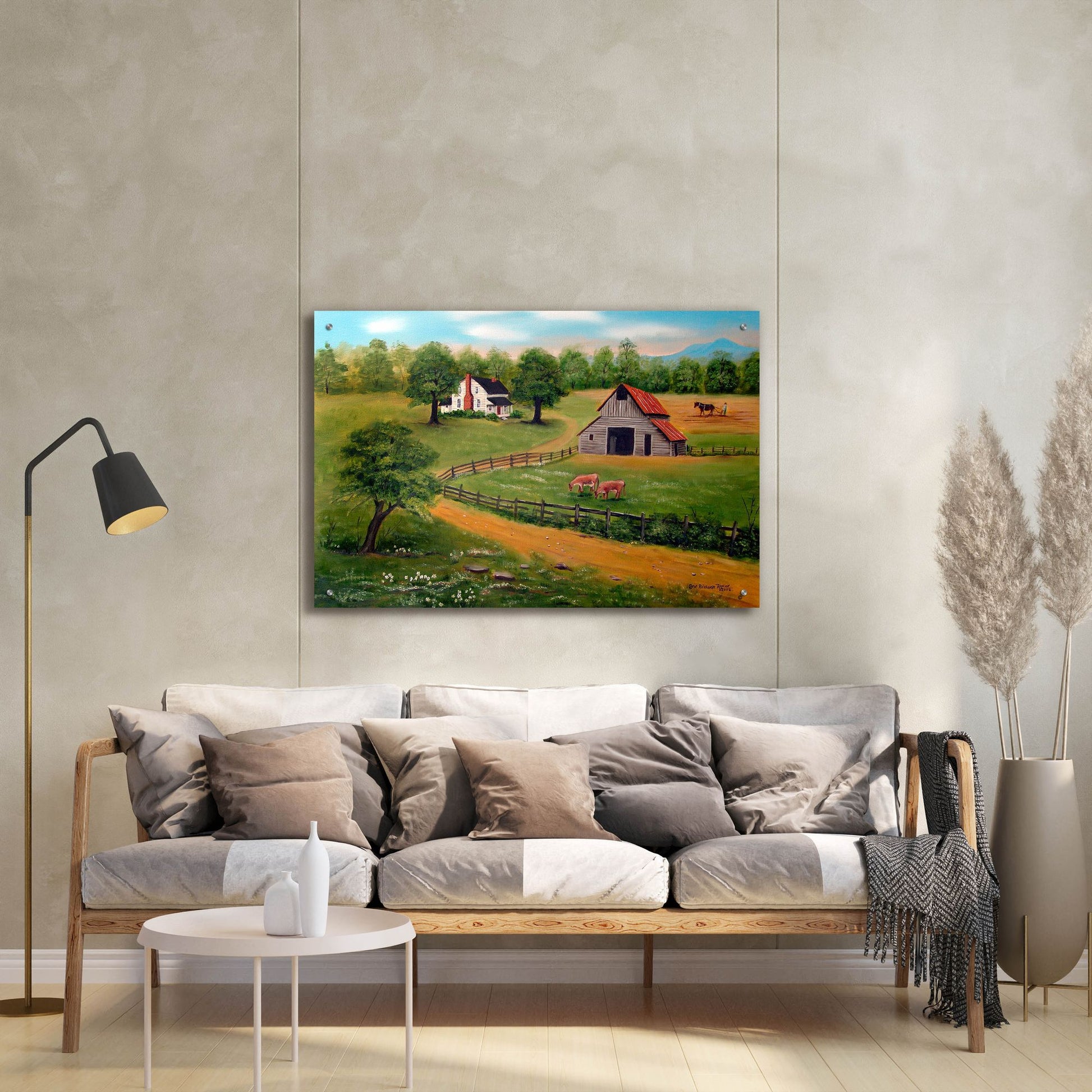 Epic Art 'The Farm' by Arie Reinhardt Taylor, Acrylic Glass Wall Art,36x24