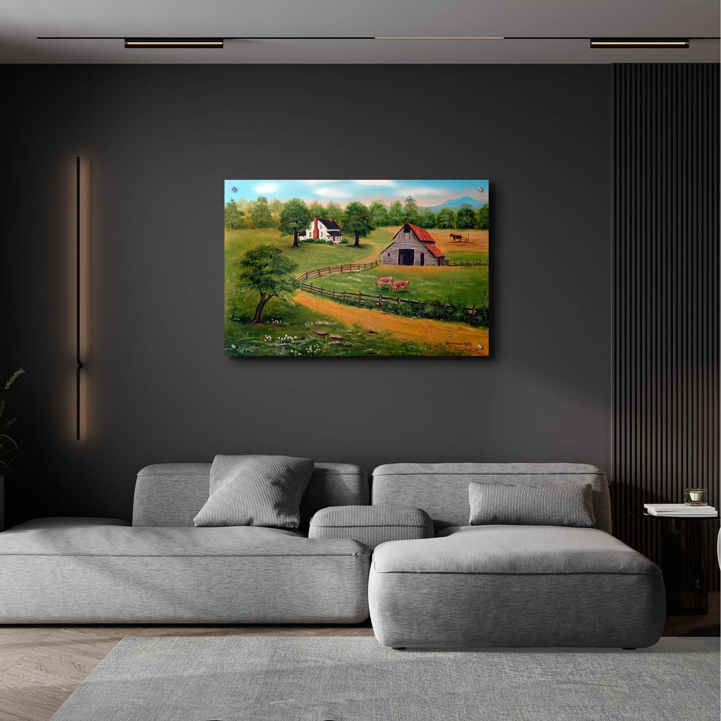 Epic Art 'The Farm' by Arie Reinhardt Taylor, Acrylic Glass Wall Art,36x24