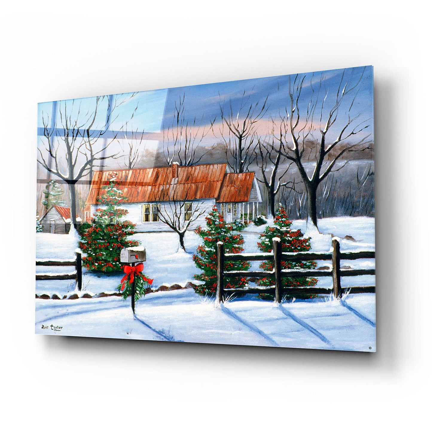 Epic Art 'Mom and Dad's at Christmas' by Arie Reinhardt Taylor, Acrylic Glass Wall Art,24x16