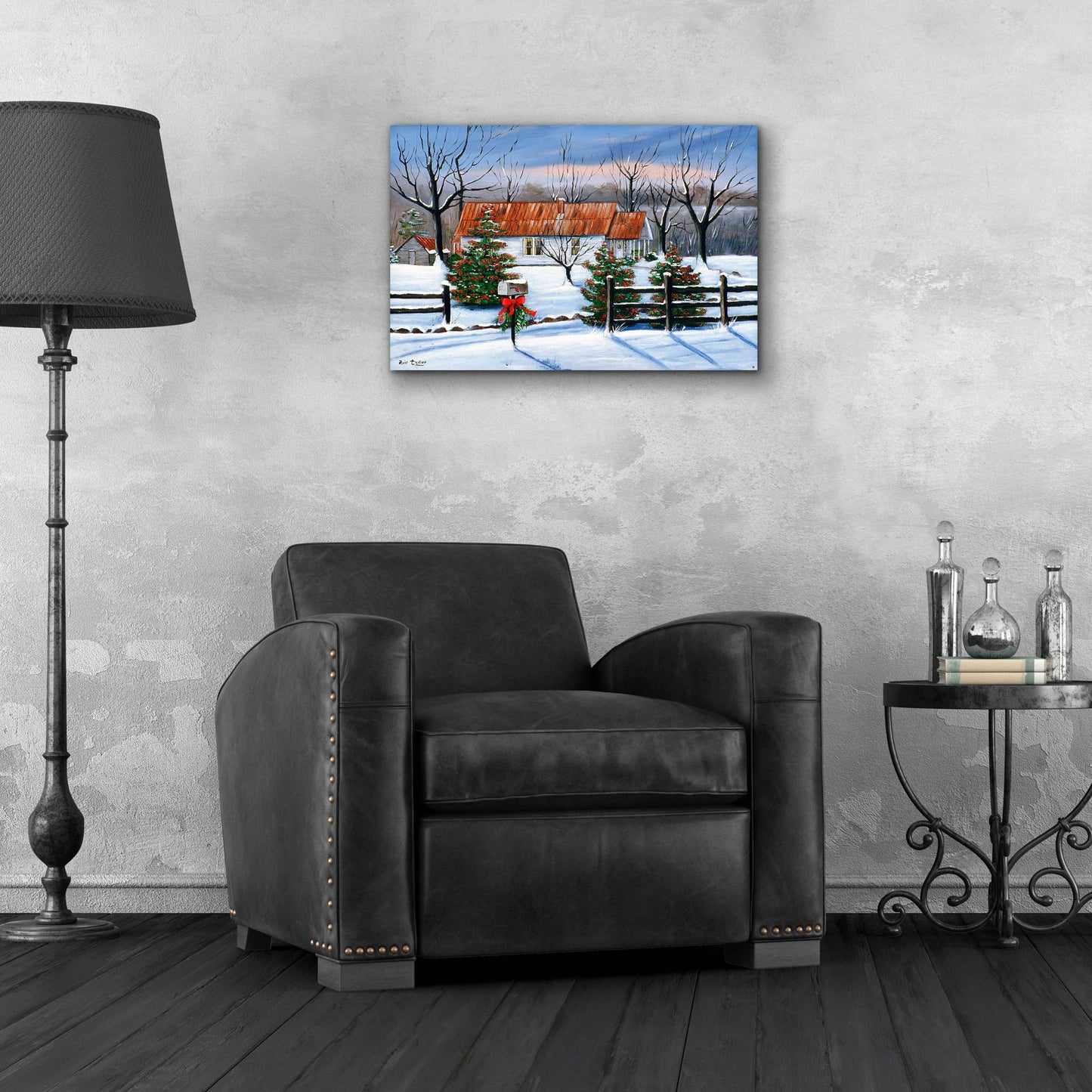 Epic Art 'Mom and Dad's at Christmas' by Arie Reinhardt Taylor, Acrylic Glass Wall Art,24x16