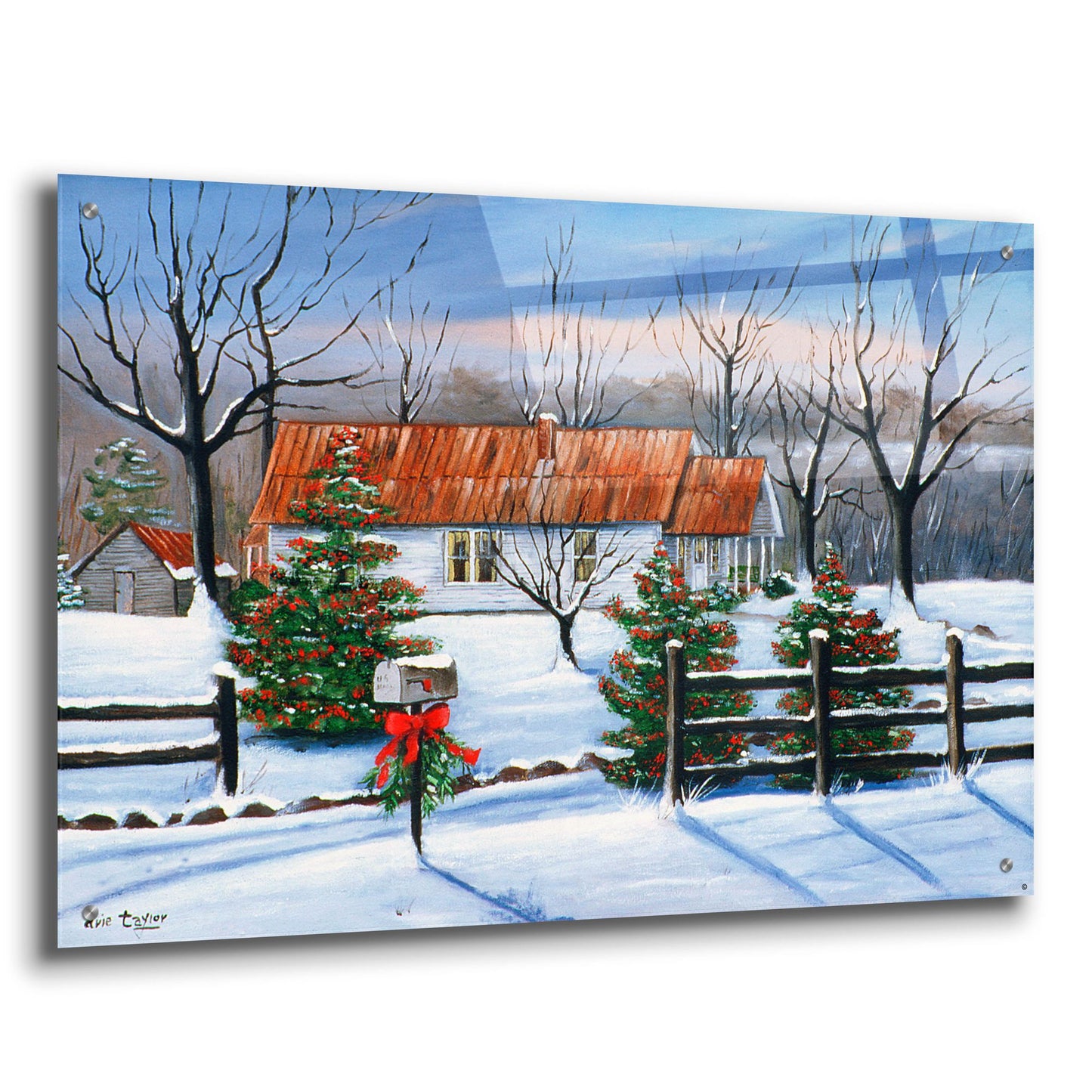 Epic Art 'Mom and Dad's at Christmas' by Arie Reinhardt Taylor, Acrylic Glass Wall Art,36x24