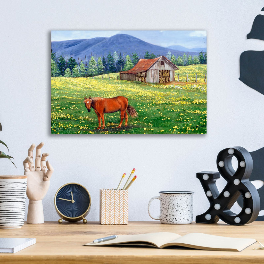The Tobacco Barn by Arie Reinhardt Taylor - 16x12 acrylic wall art in a room