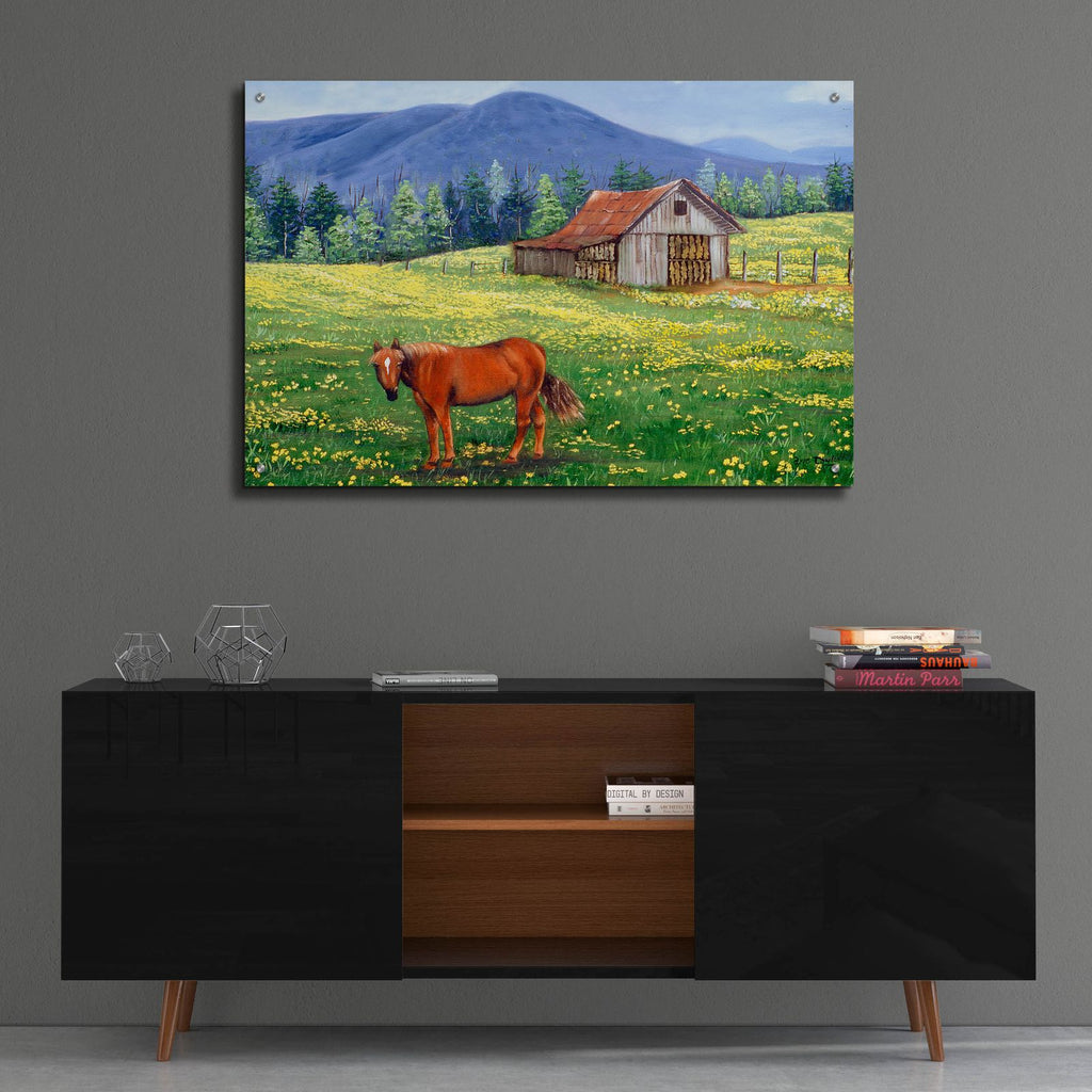 The Tobacco Barn by Arie Reinhardt Taylor - 36x24 acrylic wall art in a room