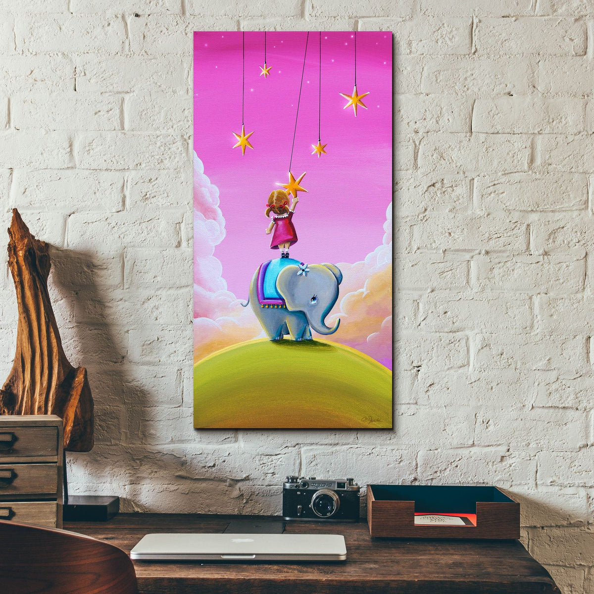 Reach for the Stars by Cindy Thornton - 12x24 acrylic wall art in a room