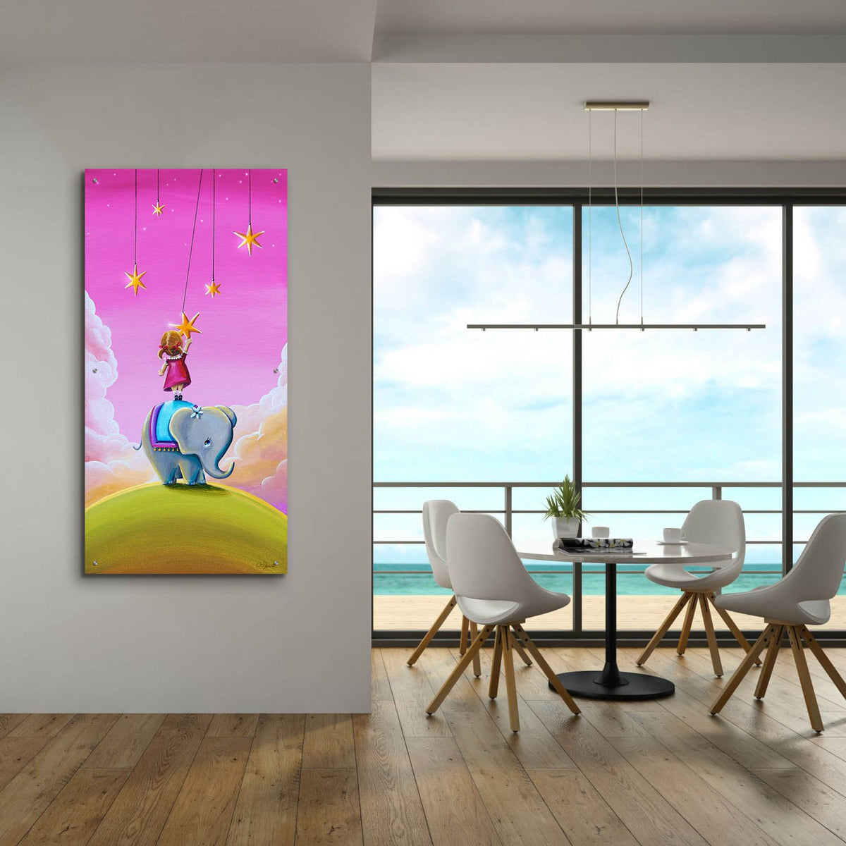 Reach for the Stars by Cindy Thornton - 24x48 acrylic wall art in a room