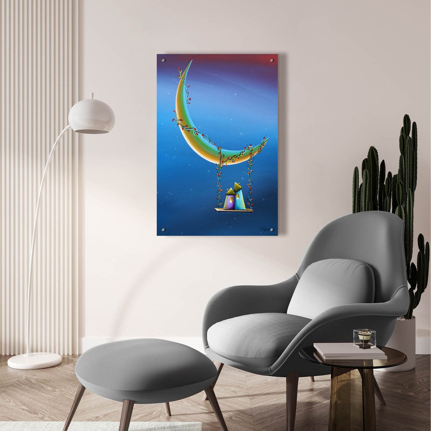 Epic Art 'Another Moonlight Serenade' by Cindy Thornton, Acrylic Glass Wall Art,24x36