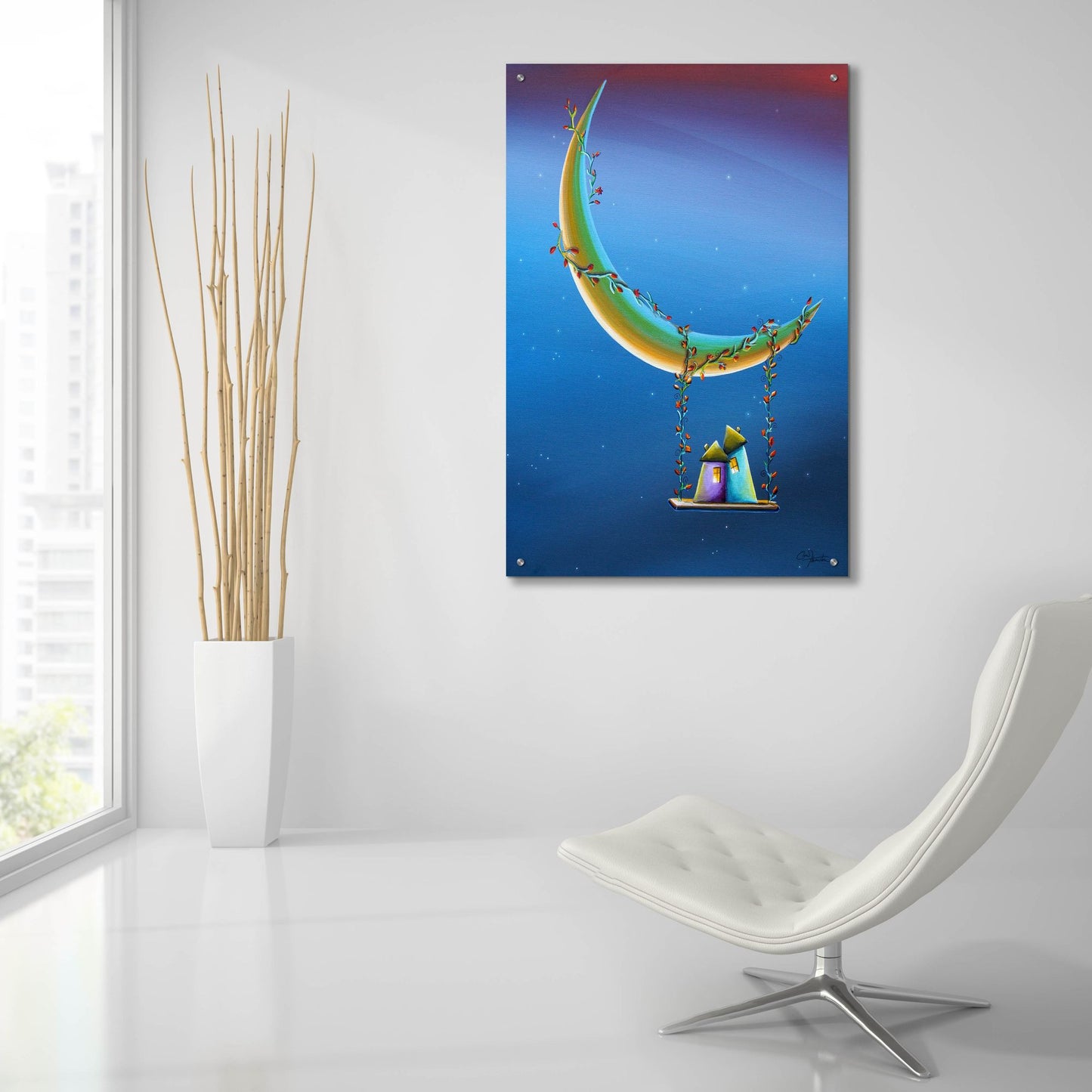 Epic Art 'Another Moonlight Serenade' by Cindy Thornton, Acrylic Glass Wall Art,24x36