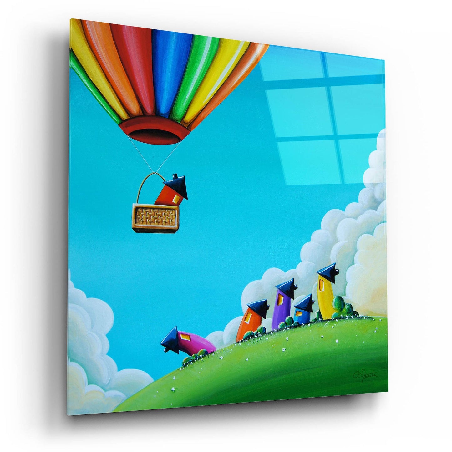 Epic Art 'Up, Up, and Away' by Cindy Thornton, Acrylic Glass Wall Art,12x12