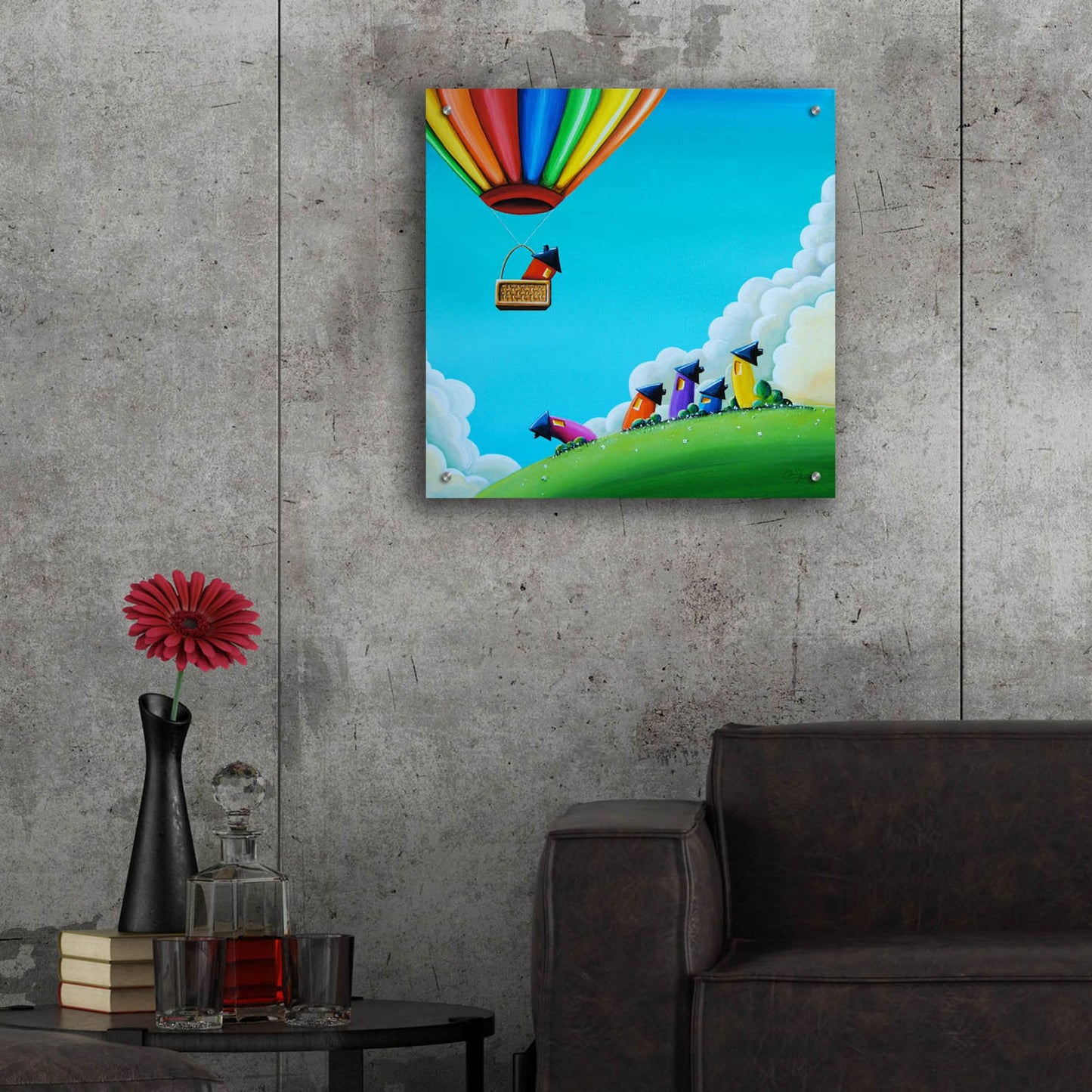 Epic Art 'Up, Up, and Away' by Cindy Thornton, Acrylic Glass Wall Art,24x24