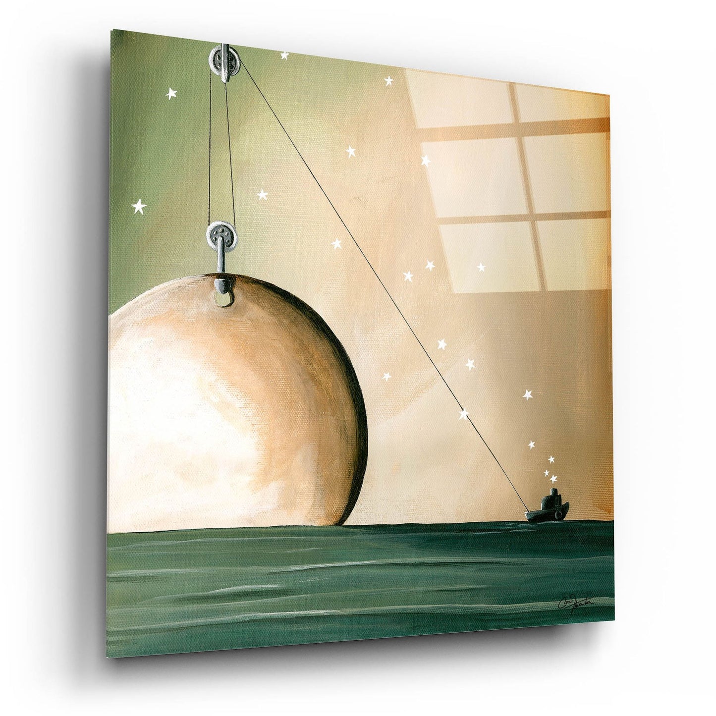 Epic Art 'A Solar System' by Cindy Thornton, Acrylic Glass Wall Art,12x12