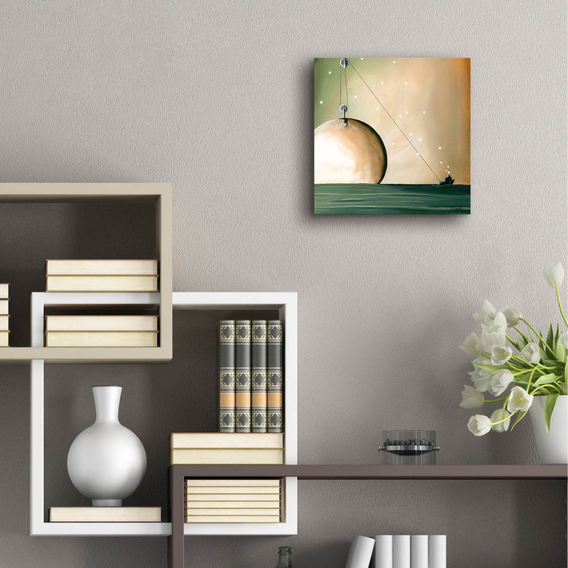 Epic Art 'A Solar System' by Cindy Thornton, Acrylic Glass Wall Art,12x12