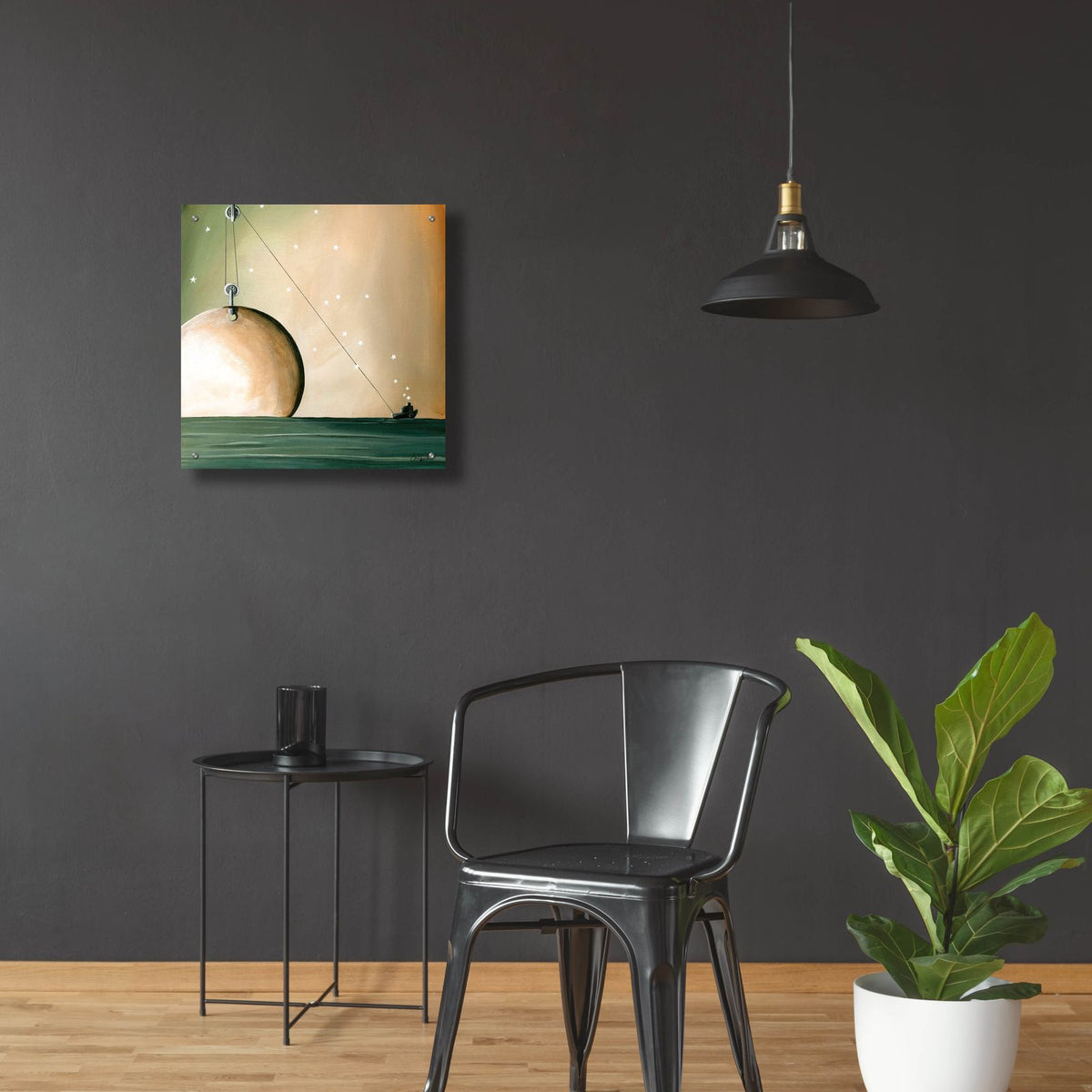 A Solar System by Cindy Thornton - 24x24 acrylic wall art in a room