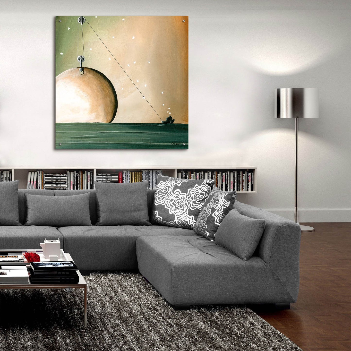 Epic Art 'A Solar System' by Cindy Thornton, Acrylic Glass Wall Art,36x36