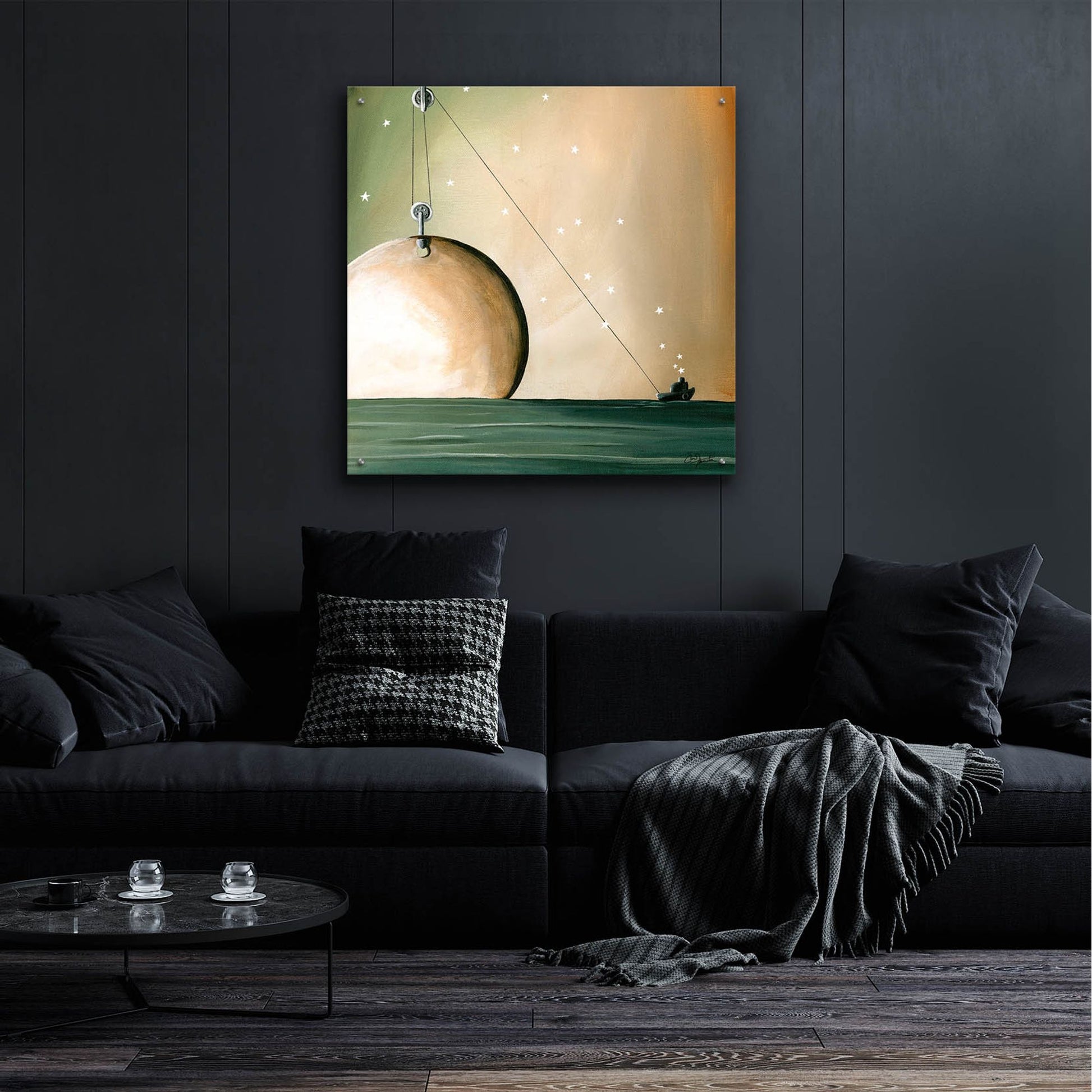 Epic Art 'A Solar System' by Cindy Thornton, Acrylic Glass Wall Art,36x36