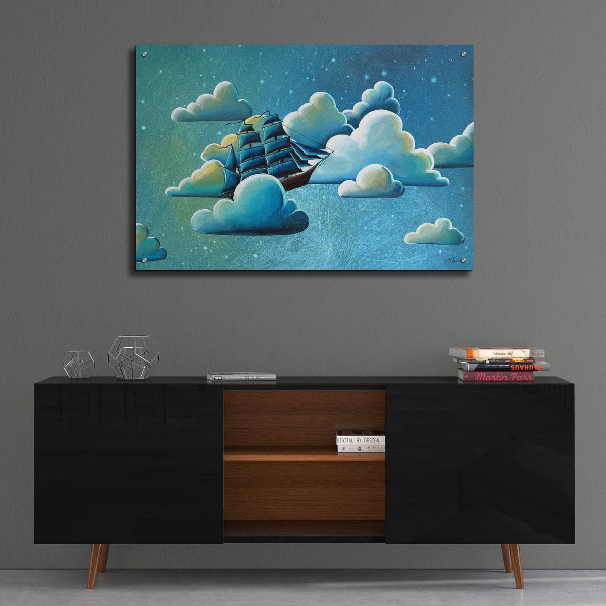 Astronautical Navigation by Cindy Thornton - 36x24 acrylic wall art in a room