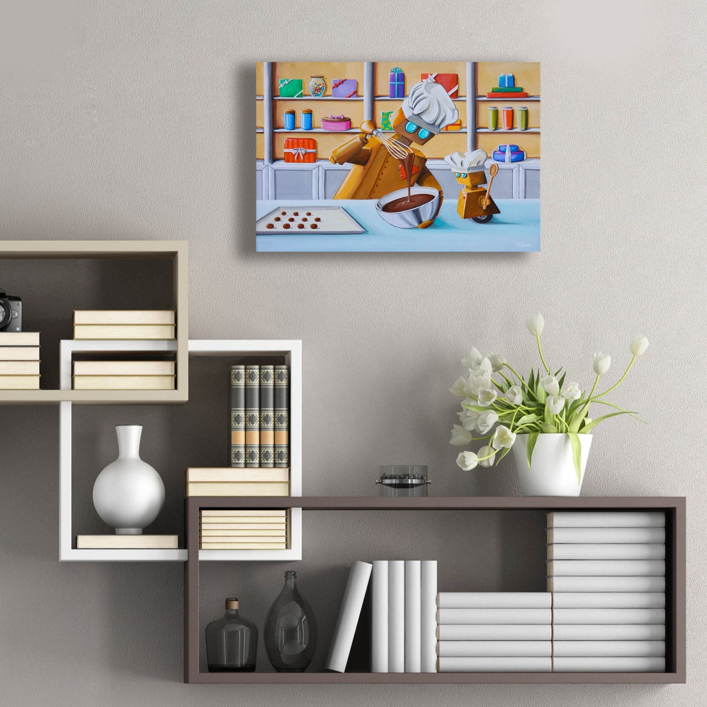 Epic Art 'The Chocolatiers' by Cindy Thornton, Acrylic Glass Wall Art,24x16