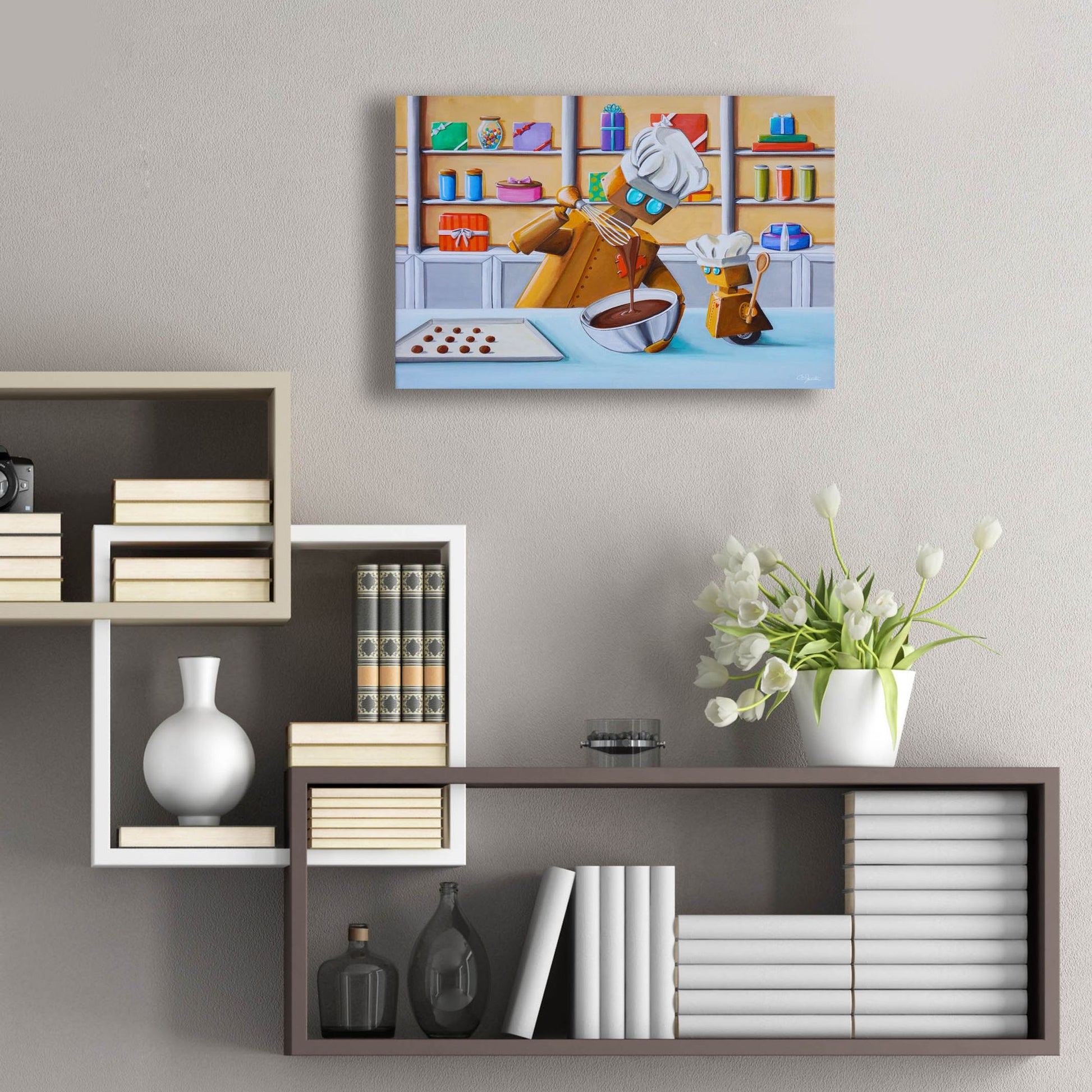 Epic Art 'The Chocolatiers' by Cindy Thornton, Acrylic Glass Wall Art,24x16