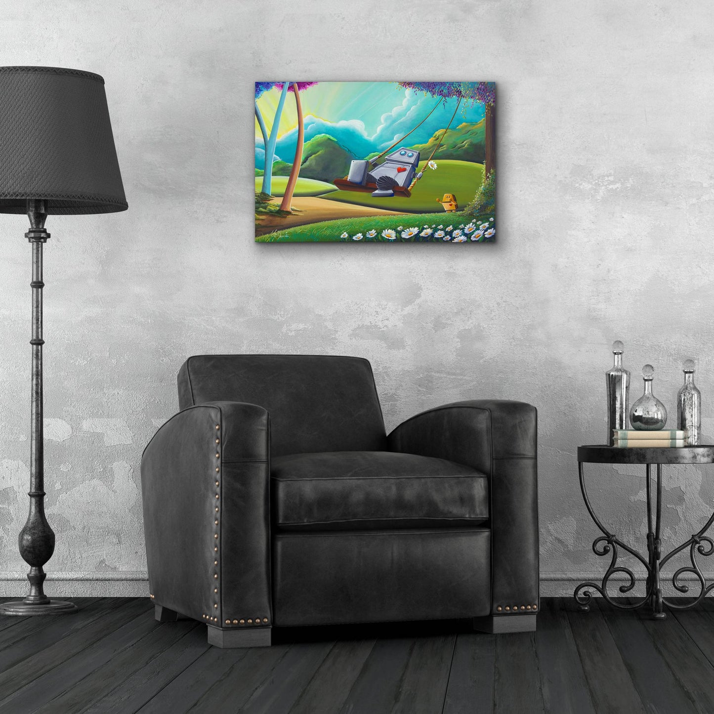 Epic Art 'The Swing' by Cindy Thornton, Acrylic Glass Wall Art,24x16