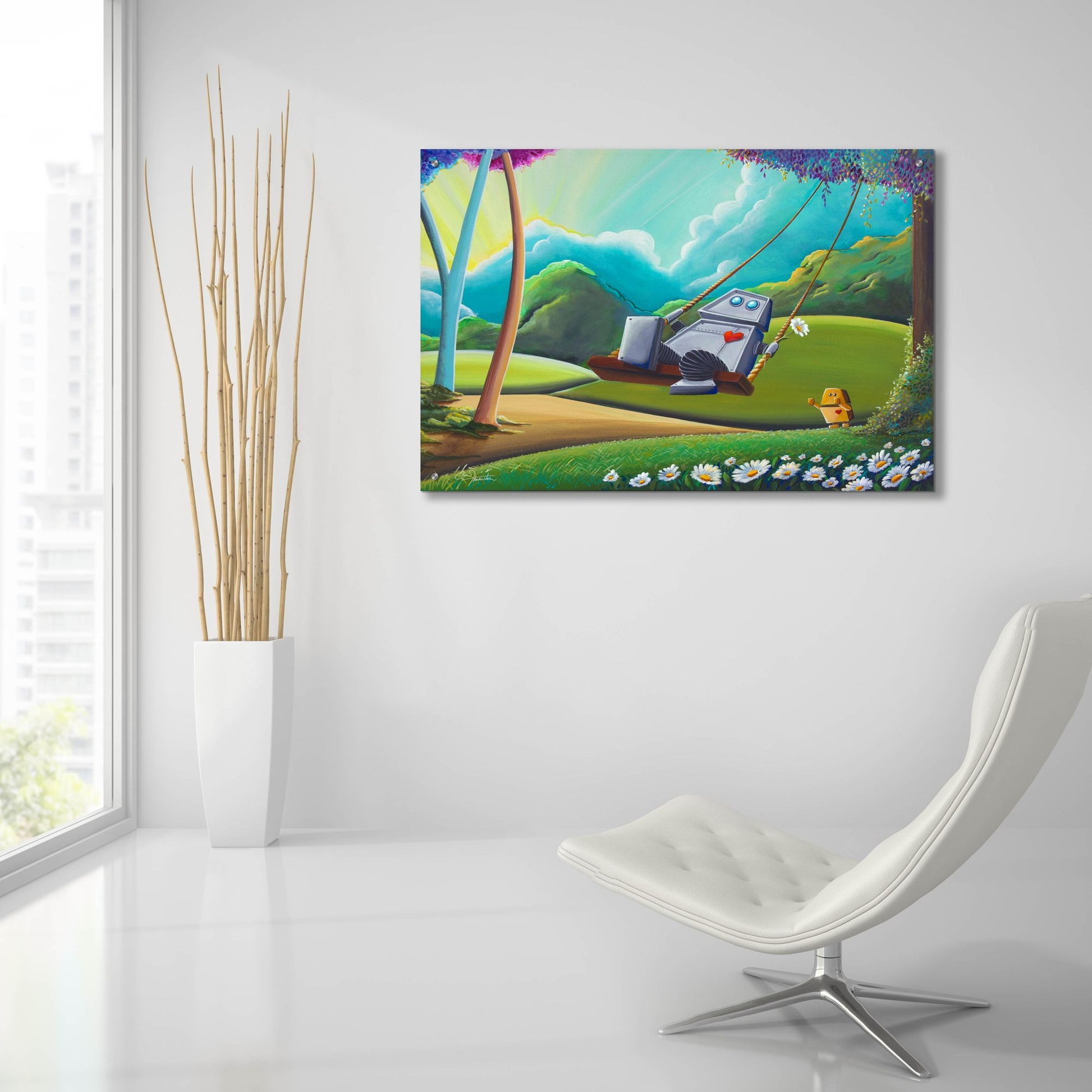 Epic Art 'The Swing' by Cindy Thornton, Acrylic Glass Wall Art,36x24