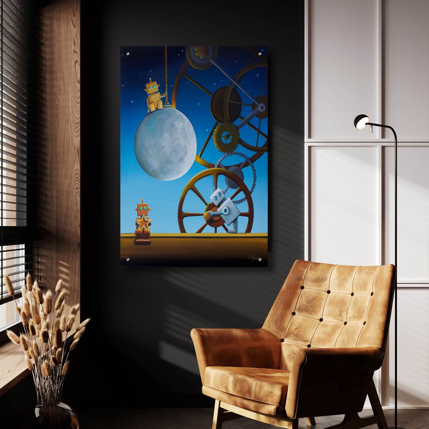 Epic Art 'The Night Shift' by Cindy Thornton, Acrylic Glass Wall Art,24x36