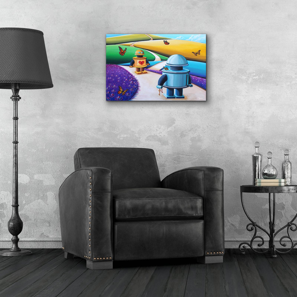 The Key To My Heart by Cindy Thornton - 24x16 acrylic wall art in a room