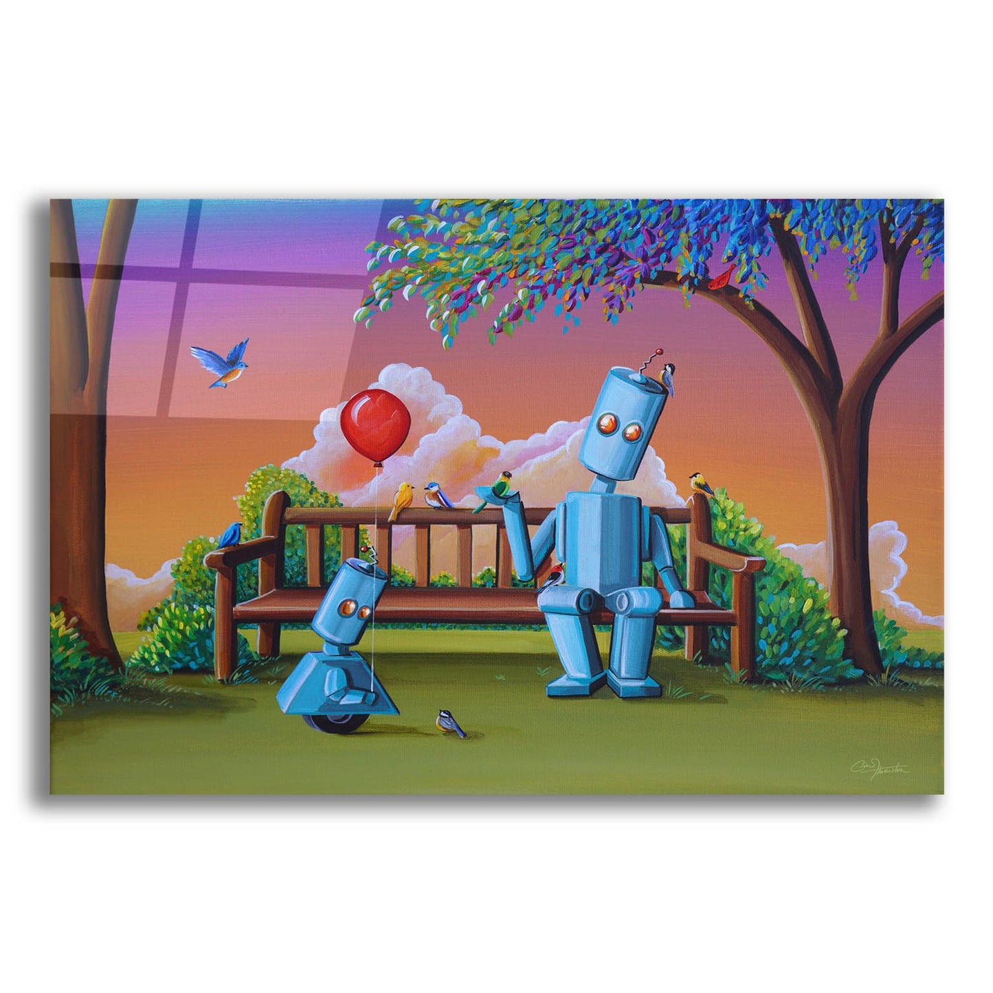 Epic Art 'Making Friends' by Cindy Thornton, Acrylic Glass Wall Art