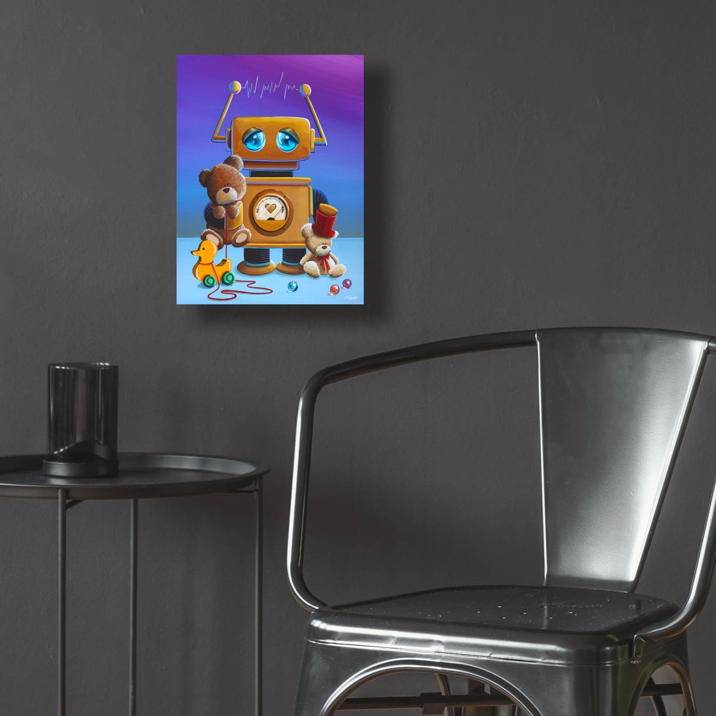 Epic Art 'The Toy Robot' by Cindy Thornton, Acrylic Glass Wall Art,12x16