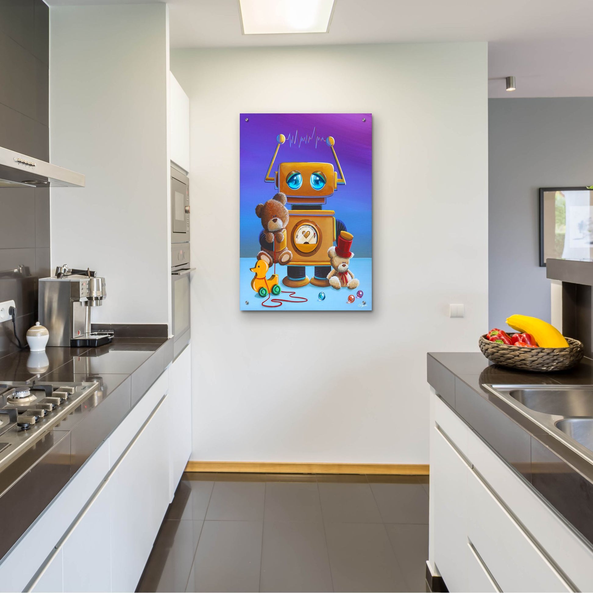 Epic Art 'The Toy Robot' by Cindy Thornton, Acrylic Glass Wall Art,24x36