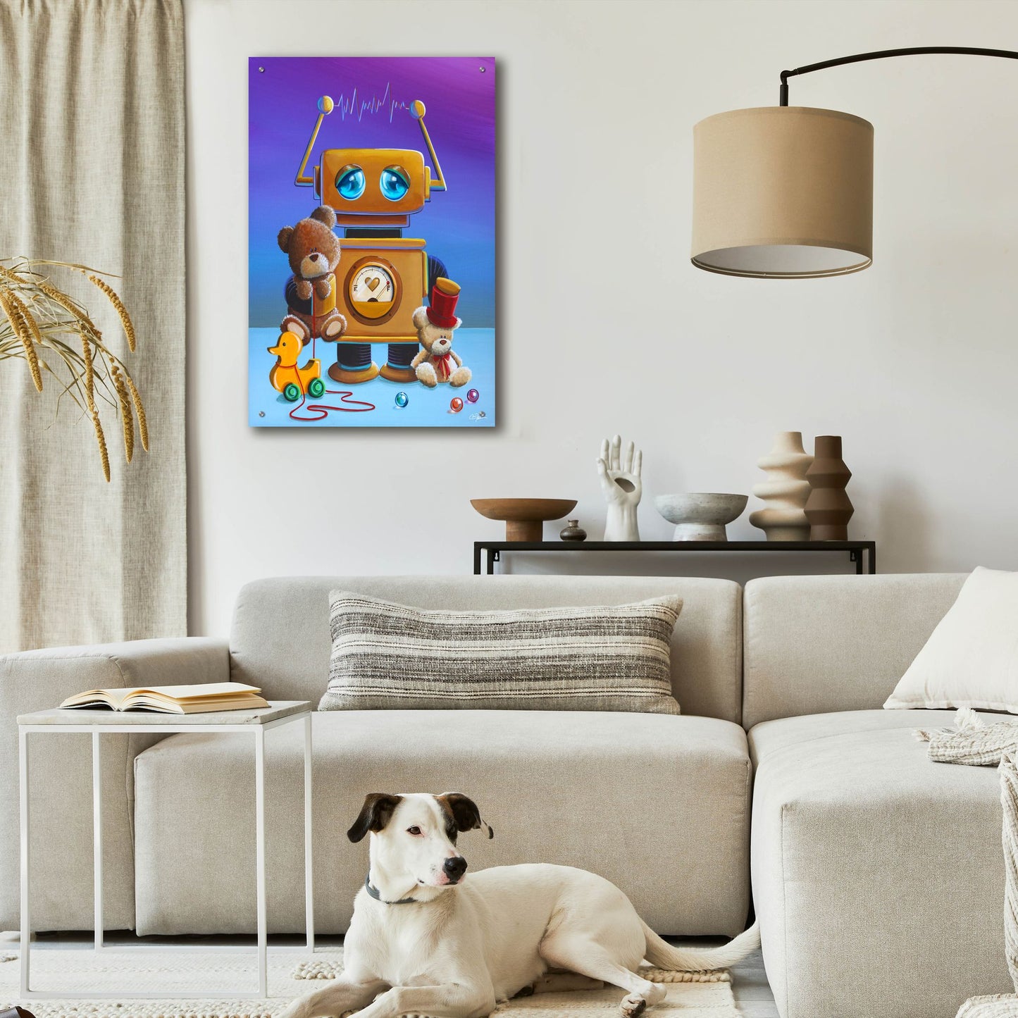 Epic Art 'The Toy Robot' by Cindy Thornton, Acrylic Glass Wall Art,24x36