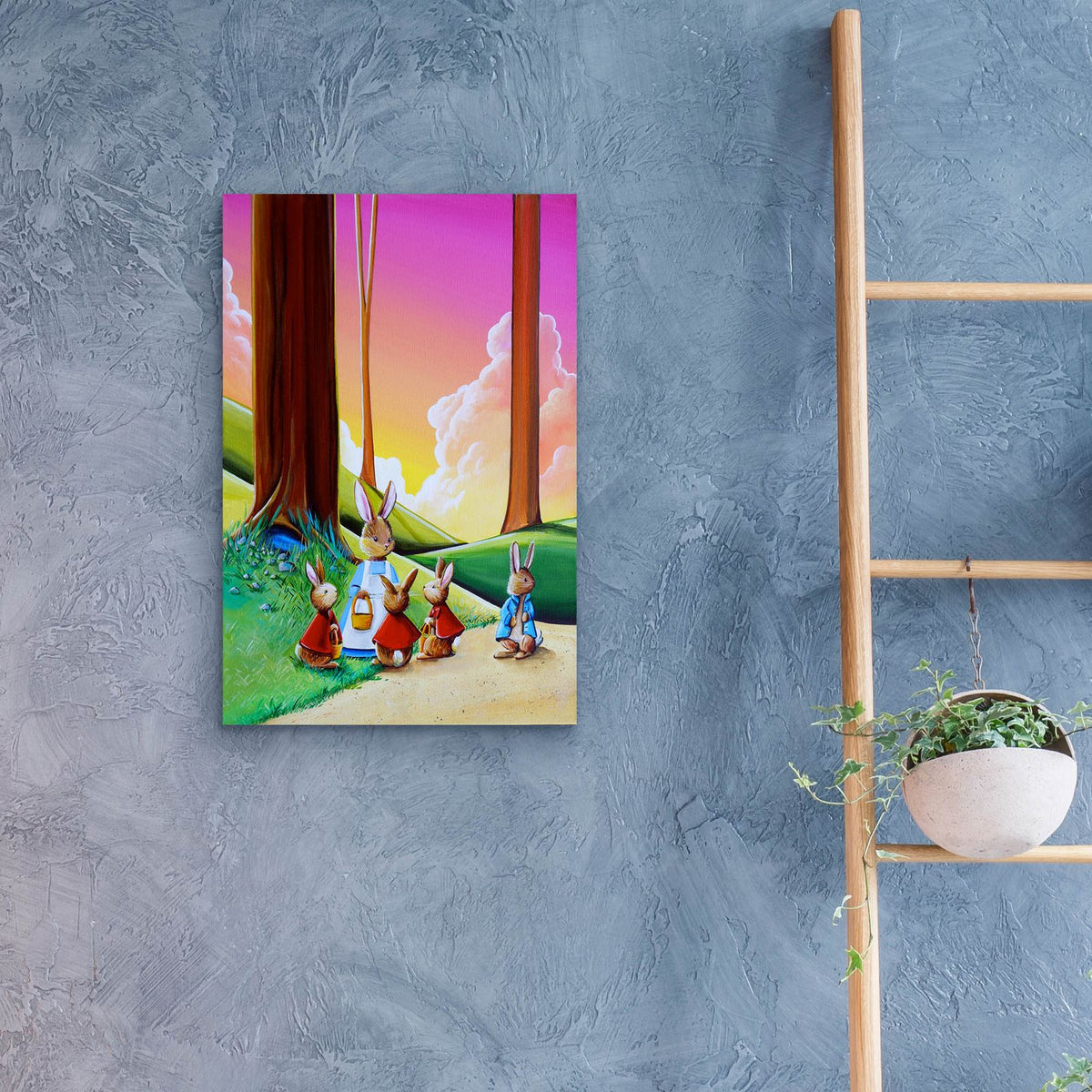 Peter Rabbit 1 by Cindy Thornton - 16x24 acrylic wall art in a room