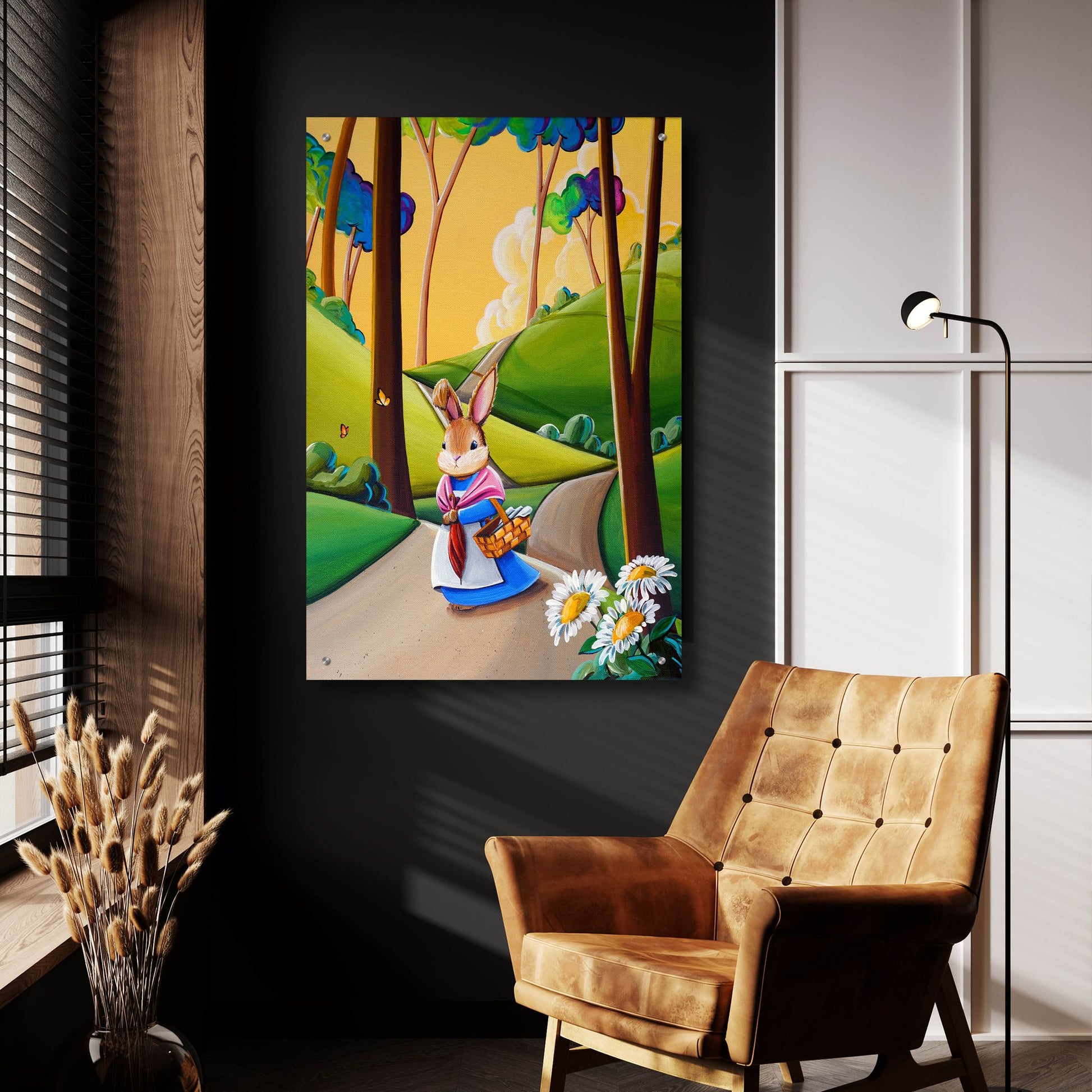 Epic Art 'Peter Rabbit 2' by Cindy Thornton, Acrylic Glass Wall Art,24x36