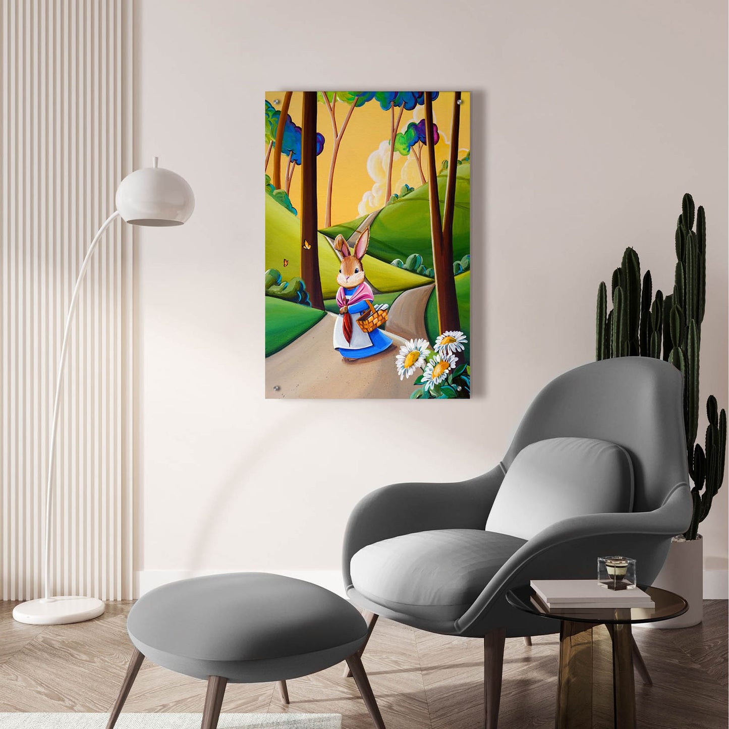 Epic Art 'Peter Rabbit 2' by Cindy Thornton, Acrylic Glass Wall Art,24x36