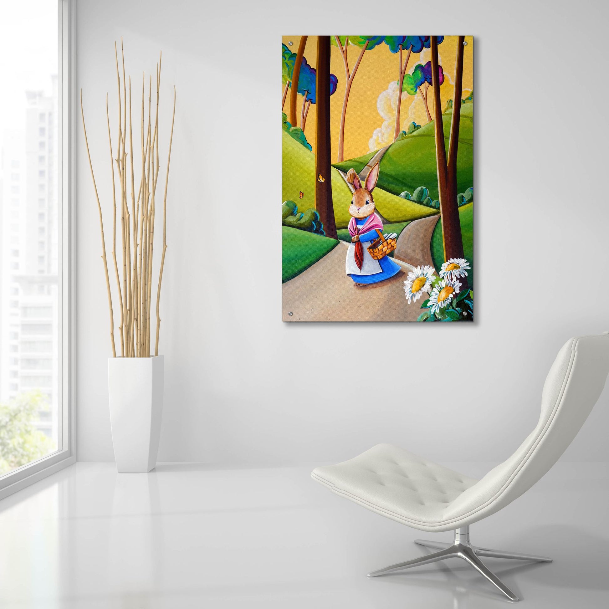 Epic Art 'Peter Rabbit 2' by Cindy Thornton, Acrylic Glass Wall Art,24x36