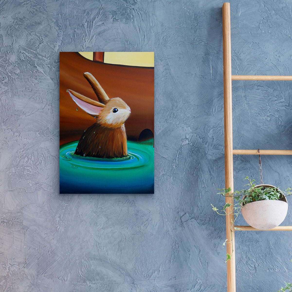 Peter Rabbit 9 by Cindy Thornton - 16x24 acrylic wall art in a room