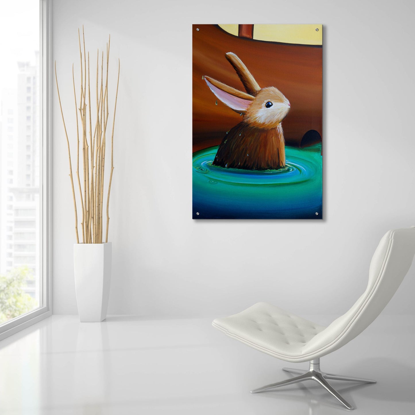 Epic Art 'Peter Rabbit 9' by Cindy Thornton, Acrylic Glass Wall Art,24x36