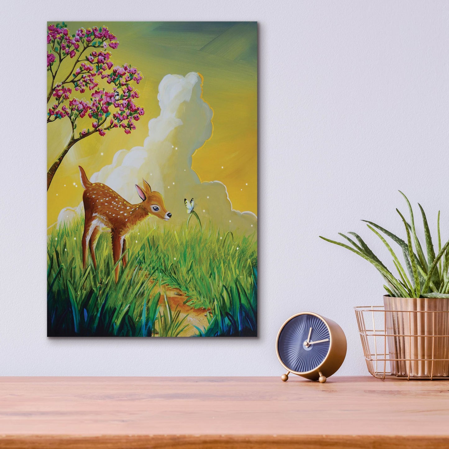 Epic Art 'Bambi 2' by Cindy Thornton, Acrylic Glass Wall Art,12x16