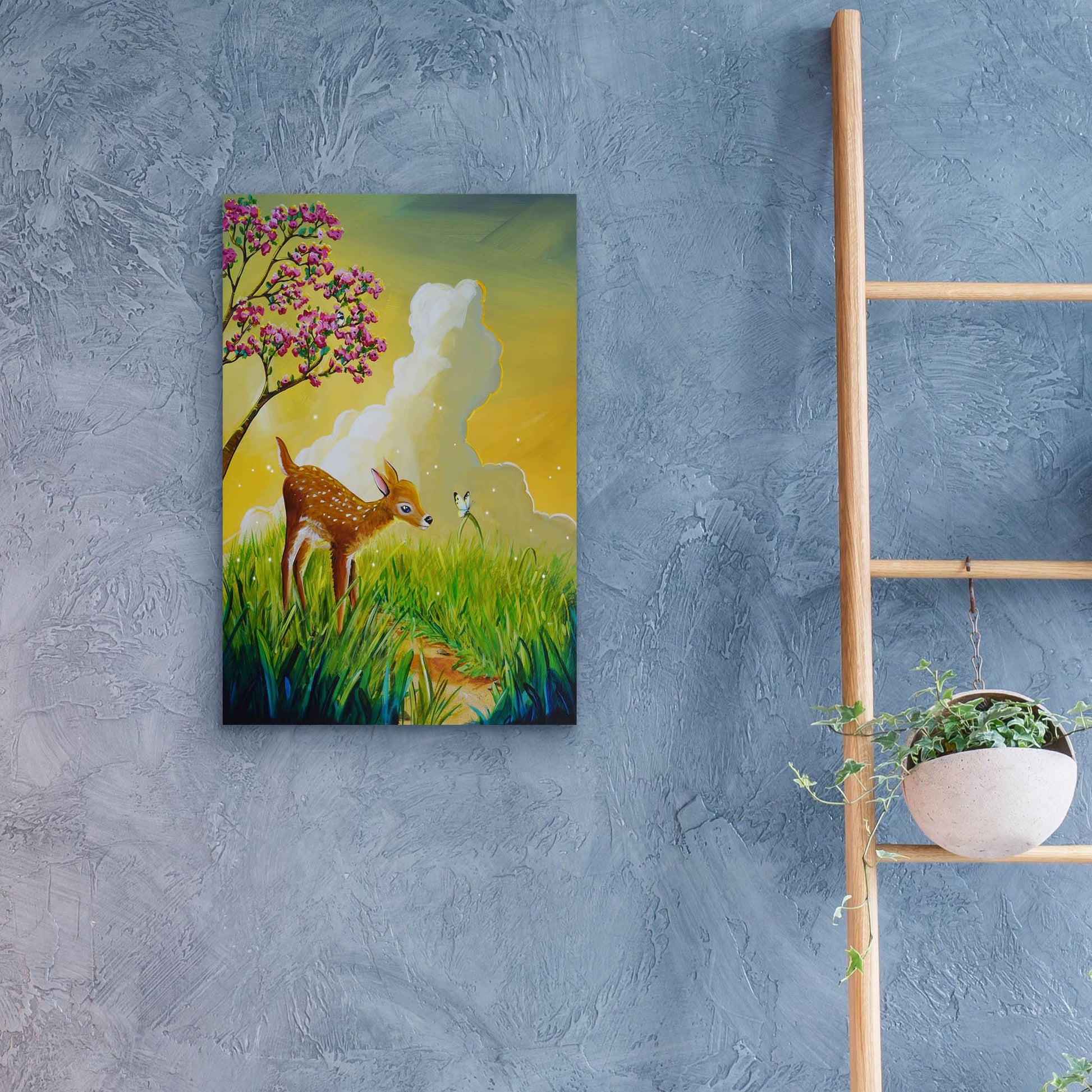 Epic Art 'Bambi 2' by Cindy Thornton, Acrylic Glass Wall Art,16x24