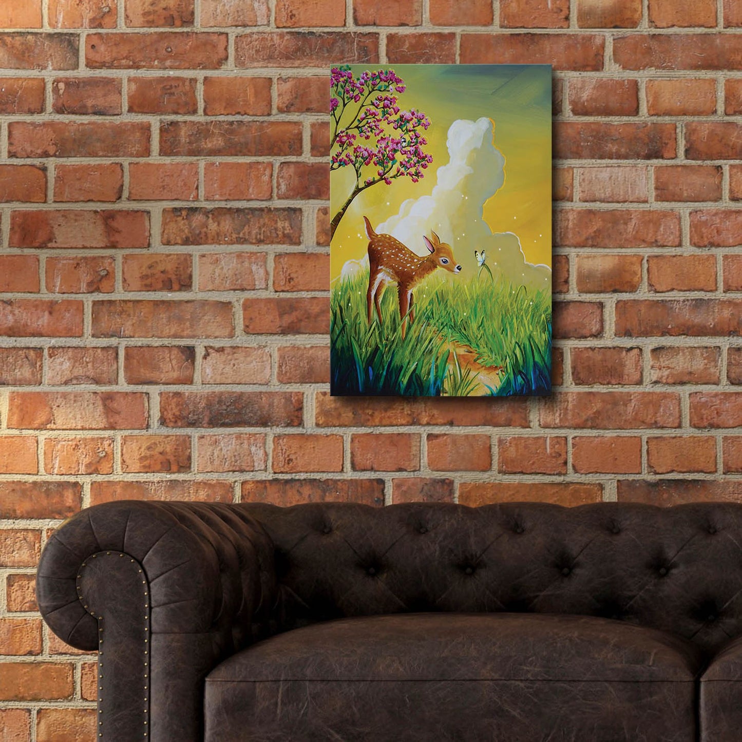 Epic Art 'Bambi 2' by Cindy Thornton, Acrylic Glass Wall Art,16x24