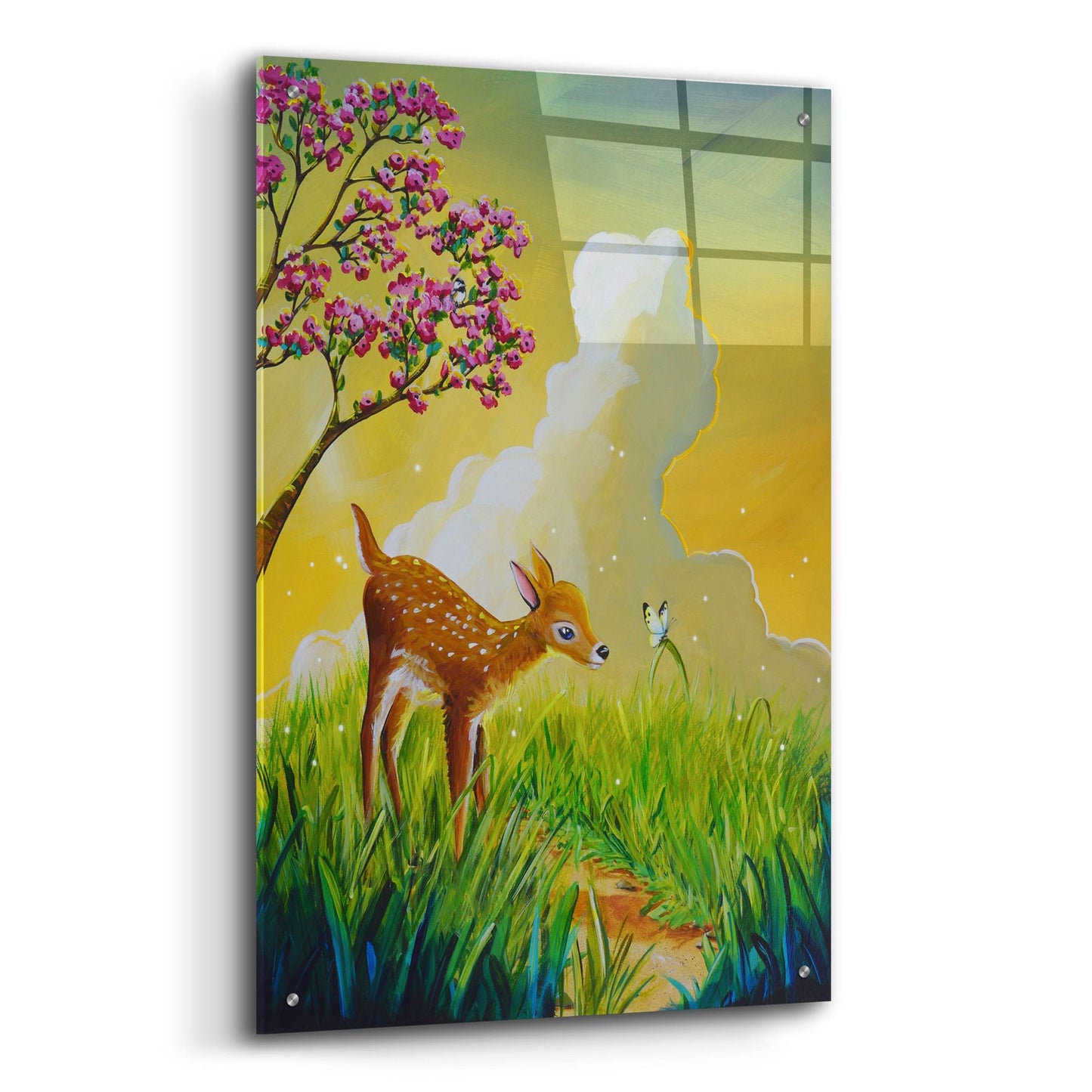 Epic Art 'Bambi 2' by Cindy Thornton, Acrylic Glass Wall Art,24x36