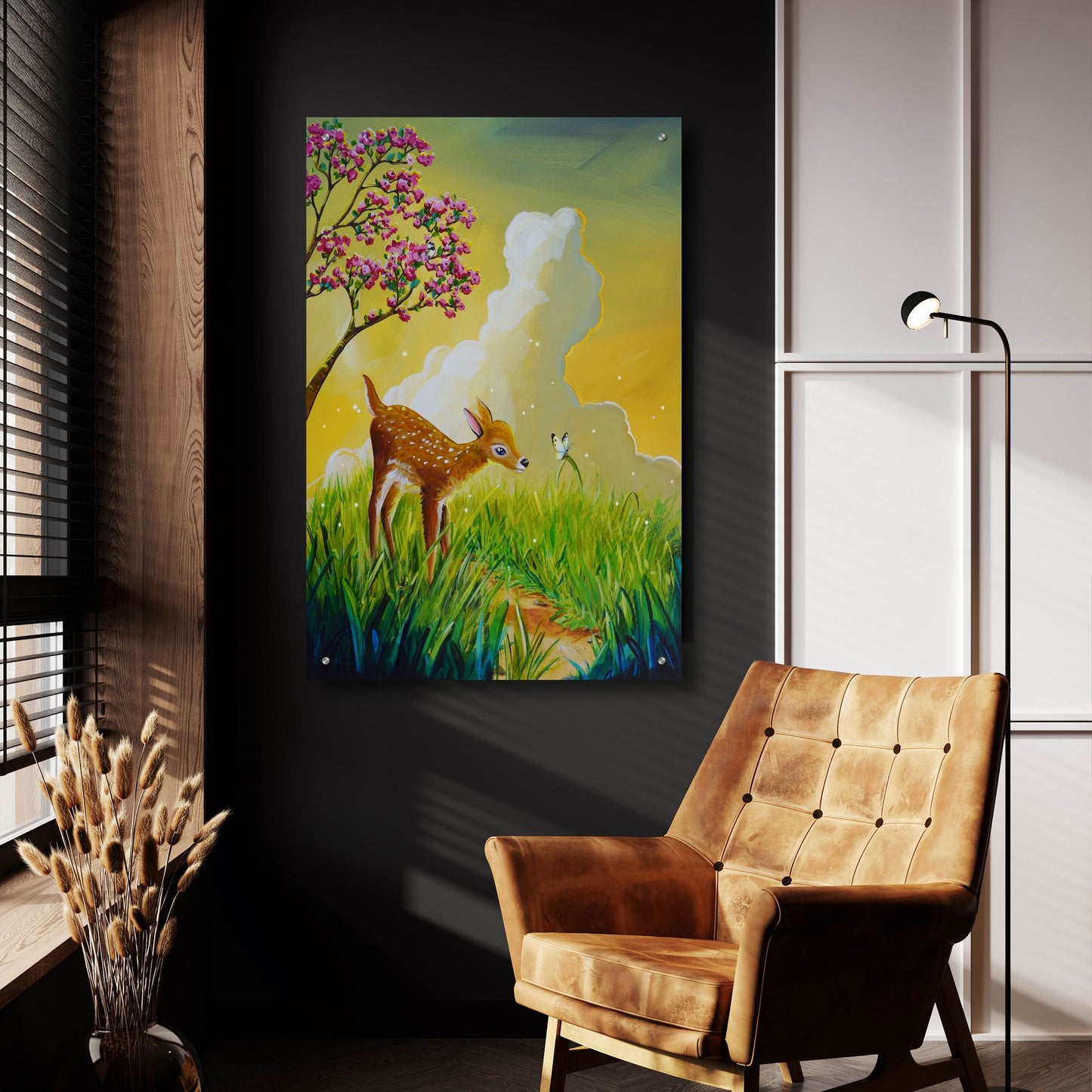 Epic Art 'Bambi 2' by Cindy Thornton, Acrylic Glass Wall Art,24x36