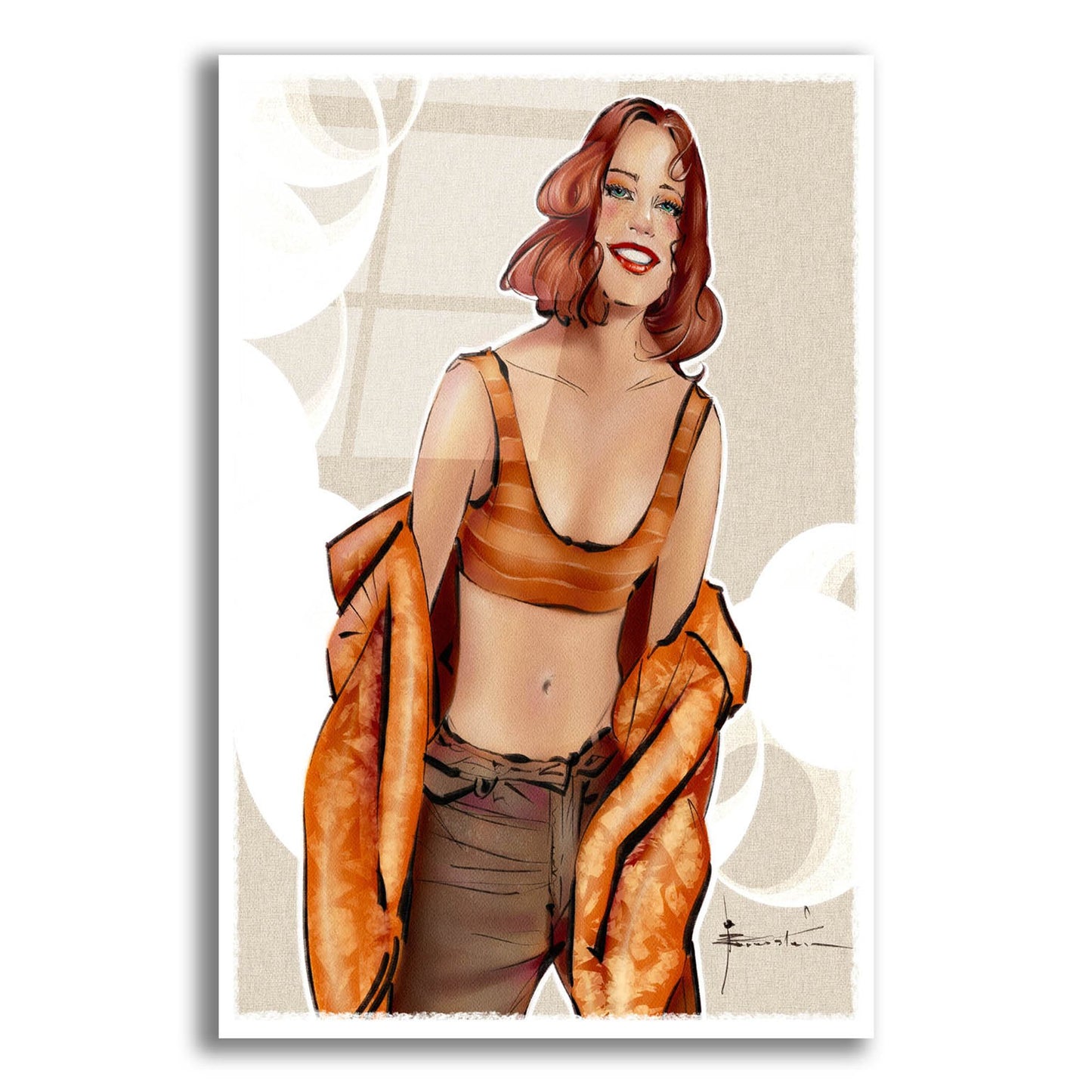 Epic Art 'Cinnamon Girl' by TM Borenstein, Acrylic Glass Wall Art