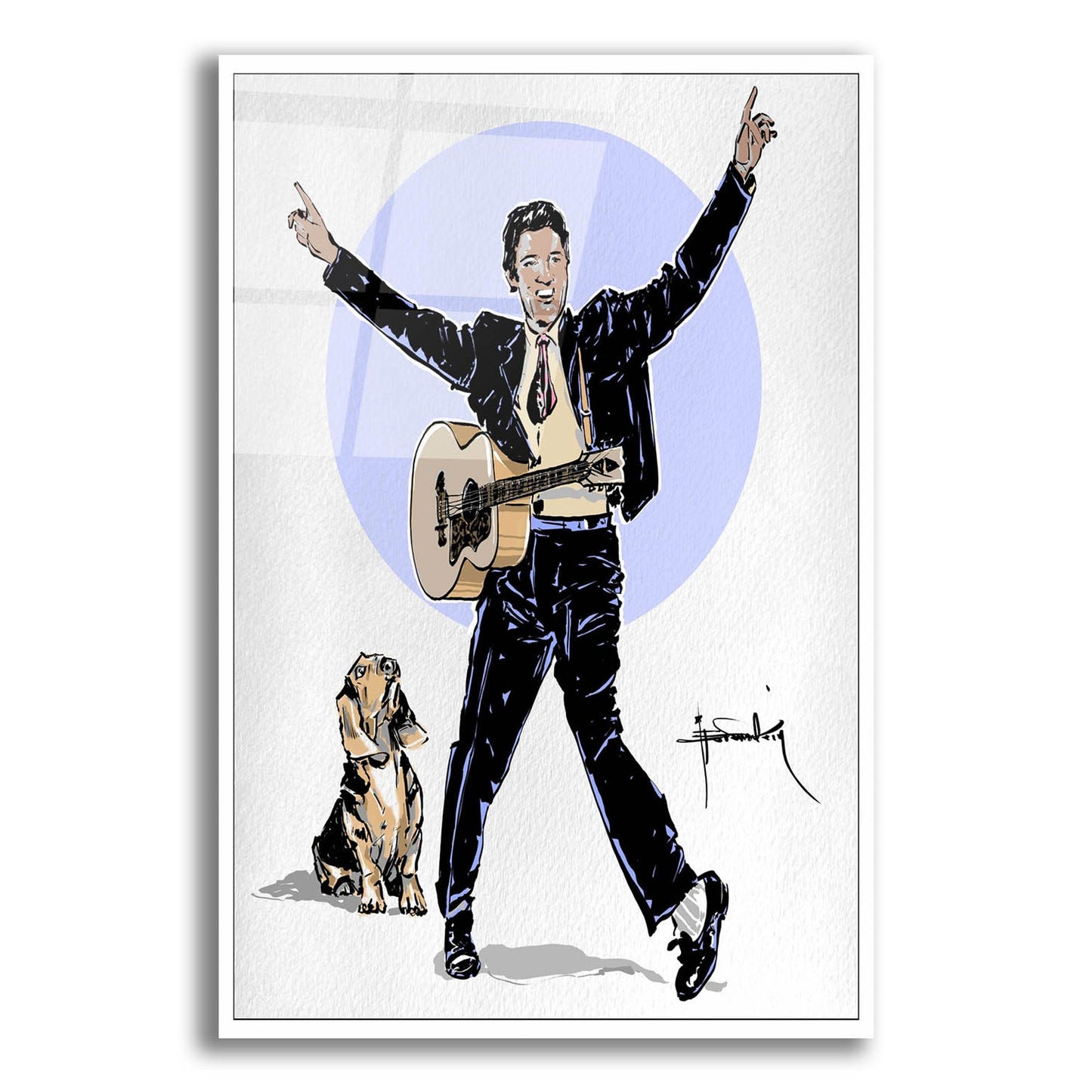 Epic Art 'Hound Dog' by TM Borenstein, Acrylic Glass Wall Art