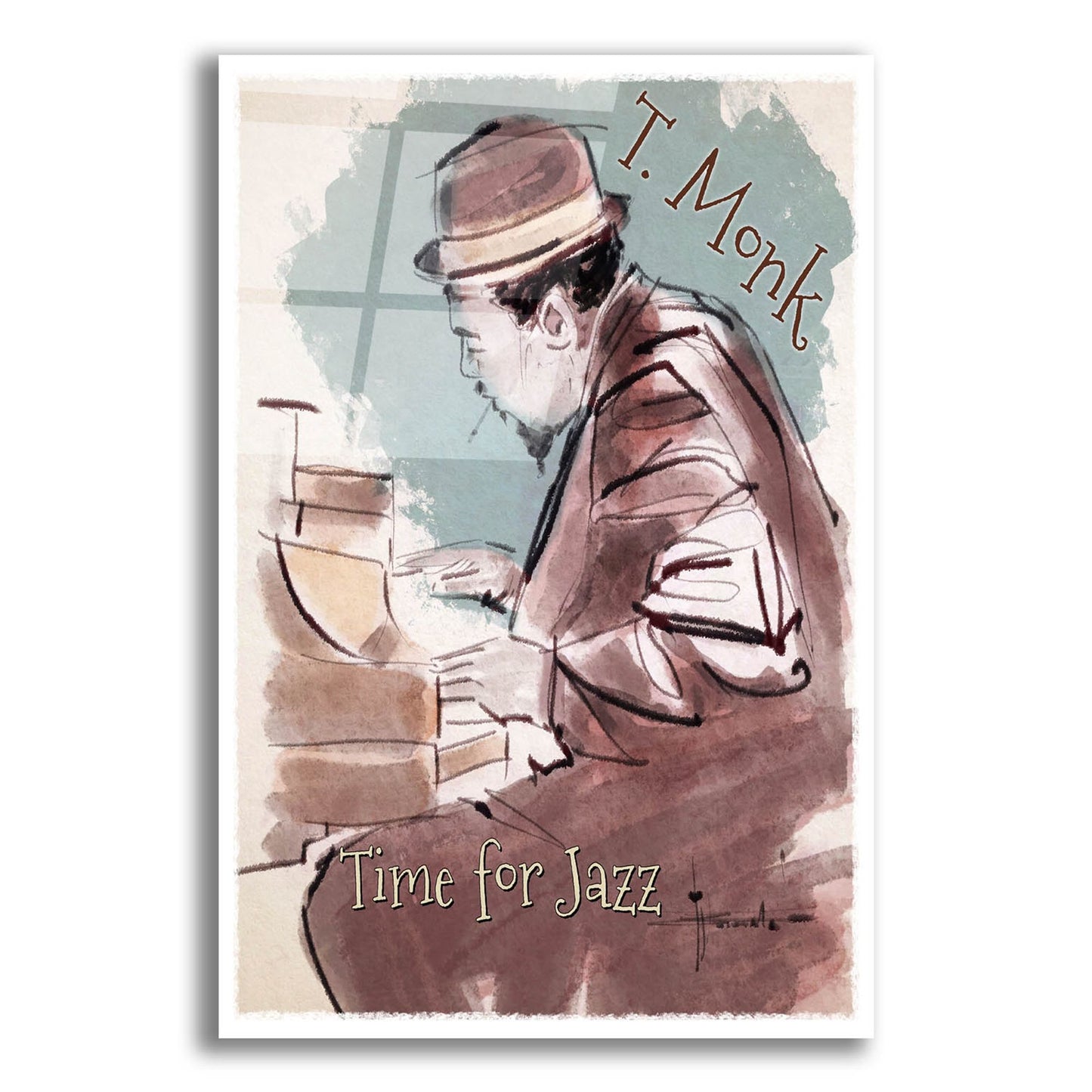 Epic Art 'Time For Jazz' by TM Borenstein, Acrylic Glass Wall Art