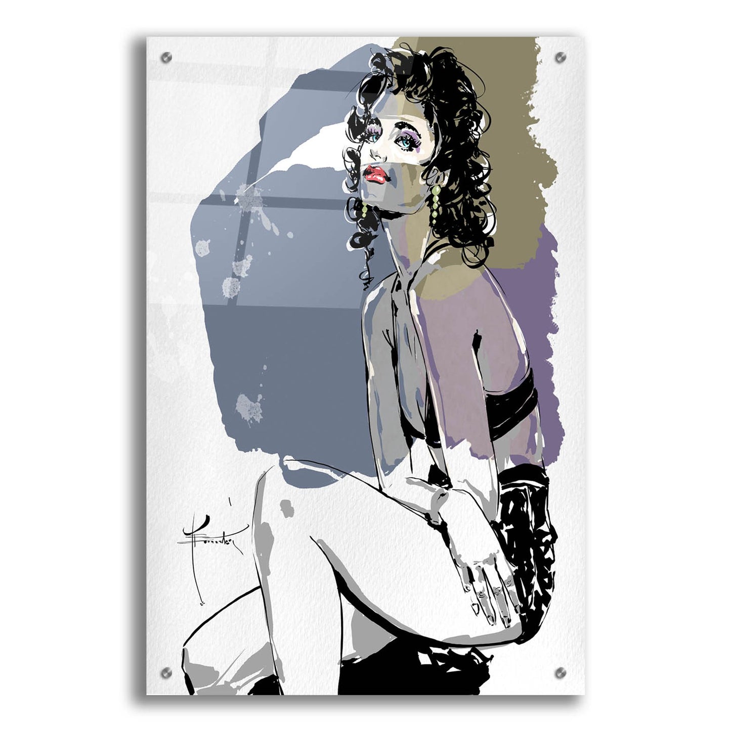 Epic Art 'Sour Girl' by TM Borenstein, Acrylic Glass Wall Art