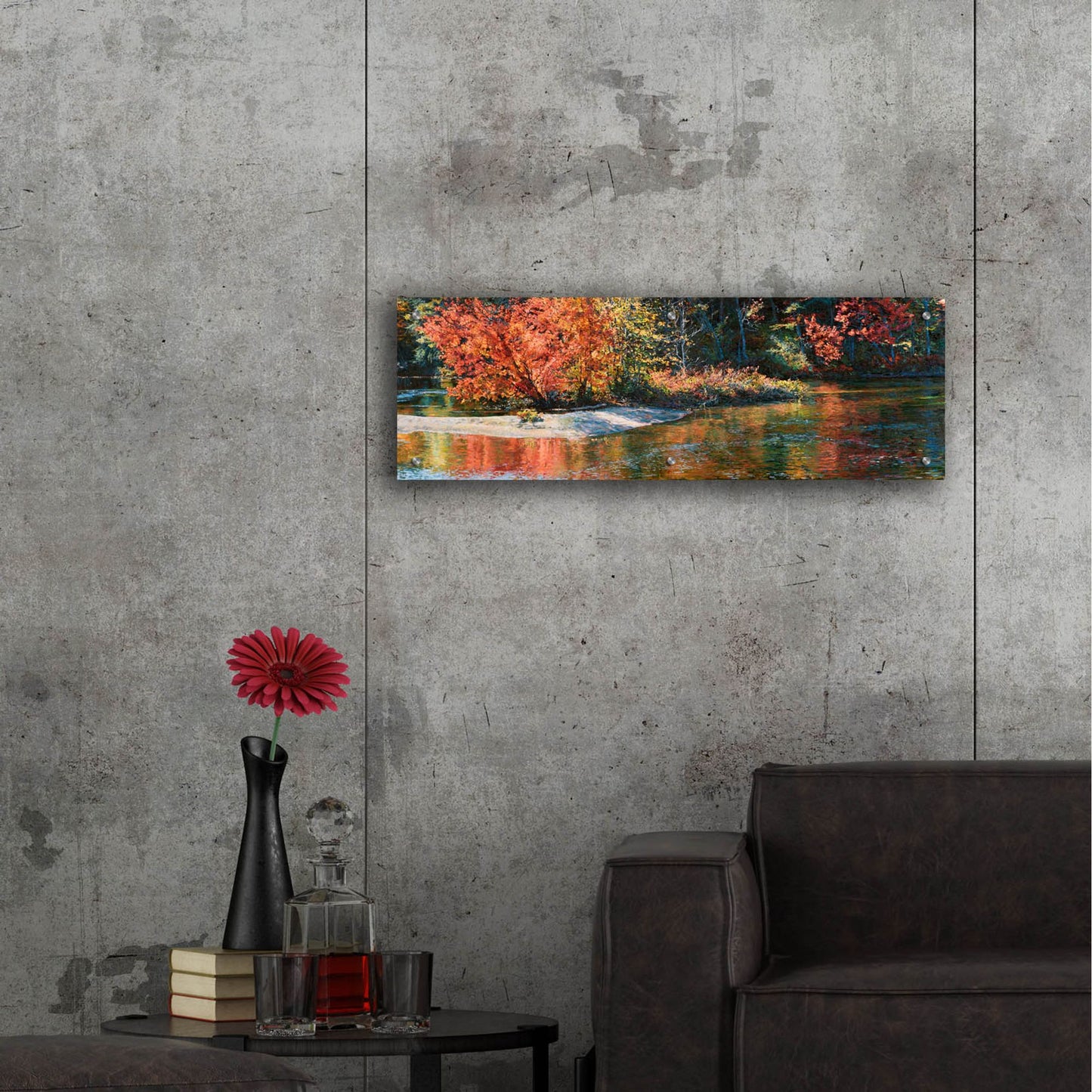 Epic Art 'Autumn Splendor' by Joanne Towers, Acrylic Glass Wall Art,36x12