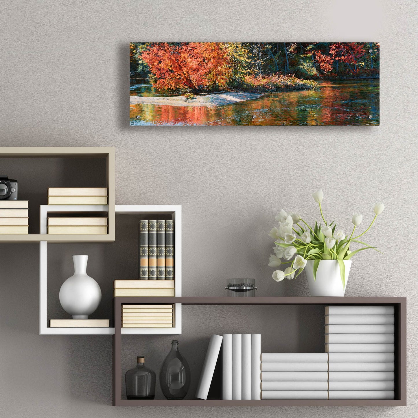 Epic Art 'Autumn Splendor' by Joanne Towers, Acrylic Glass Wall Art,36x12