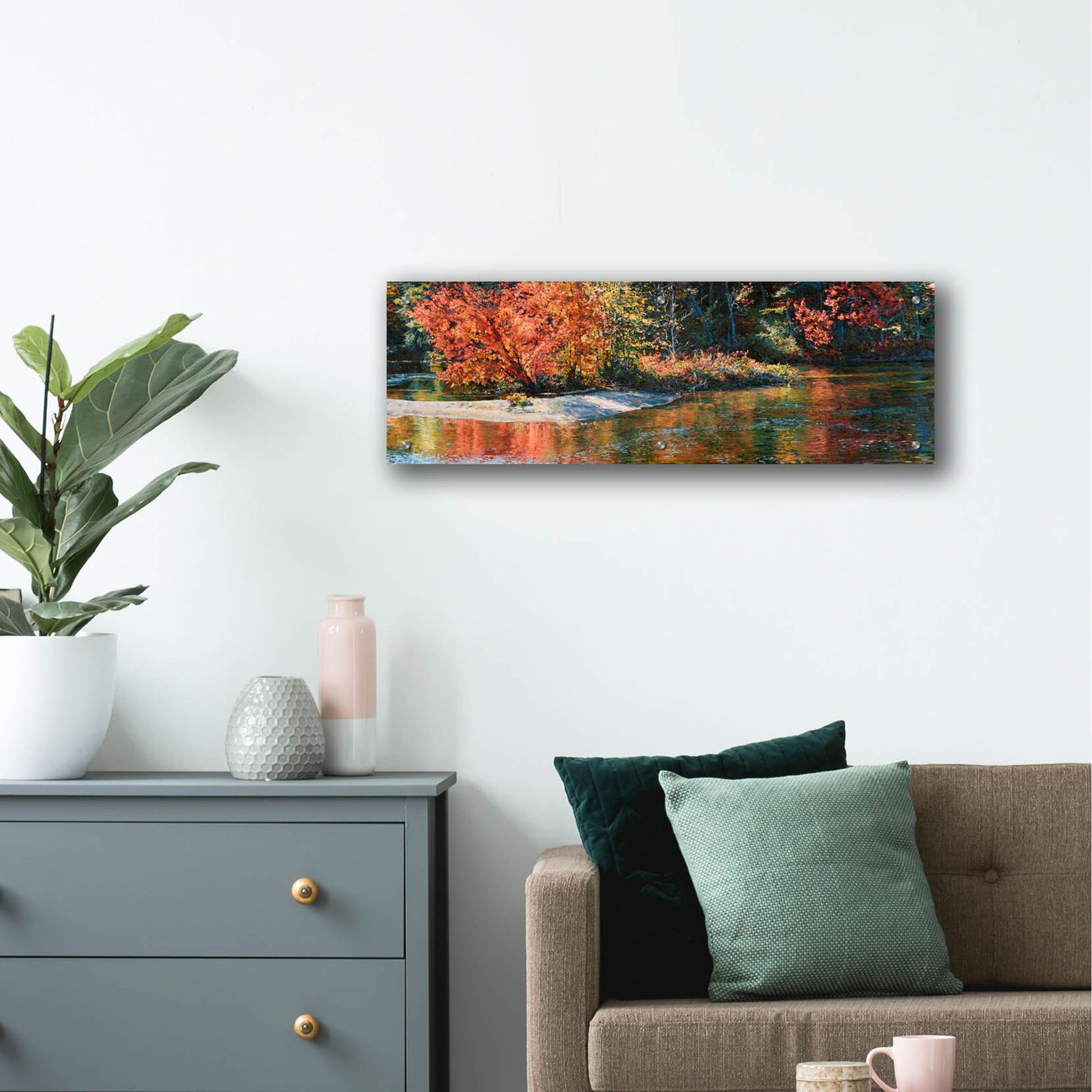 Epic Art 'Autumn Splendor' by Joanne Towers, Acrylic Glass Wall Art,36x12